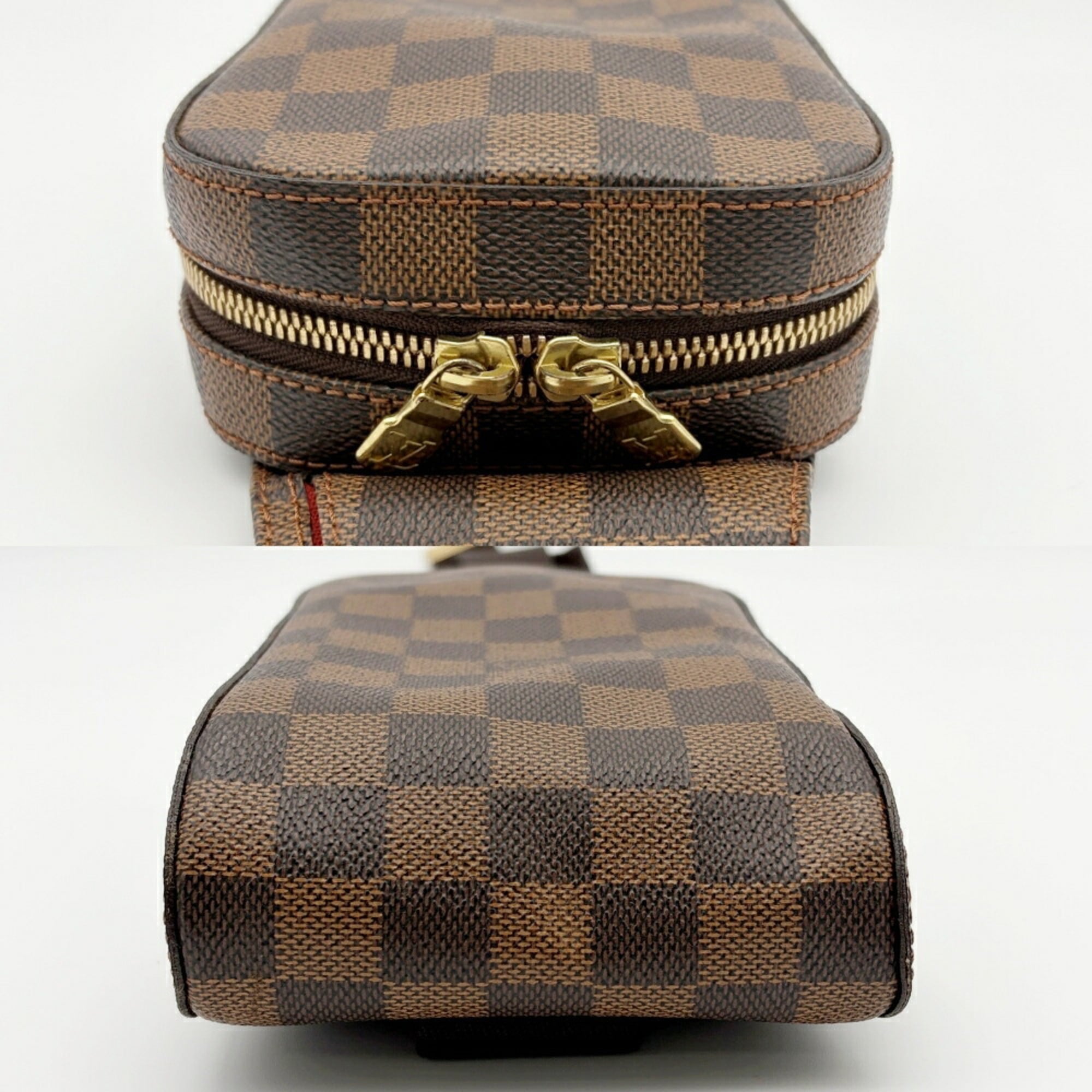 Louis Vuitton Damier Canvas Ebene Pvc Canvas Pouch Sling Bag (Pre-Owned)