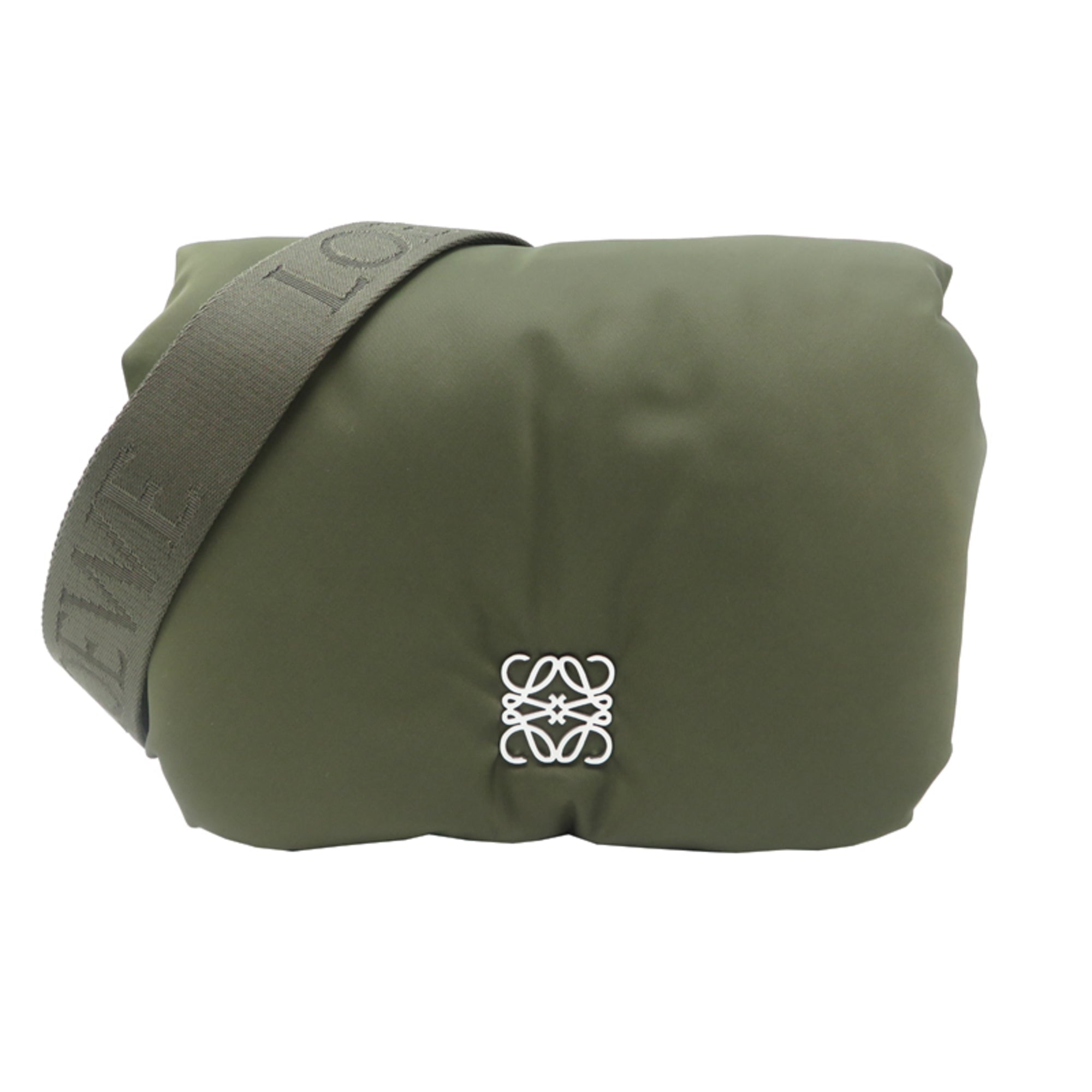 Loewe Green Khaki Nylon Leather Shoulder Bag (Pre-Owned)