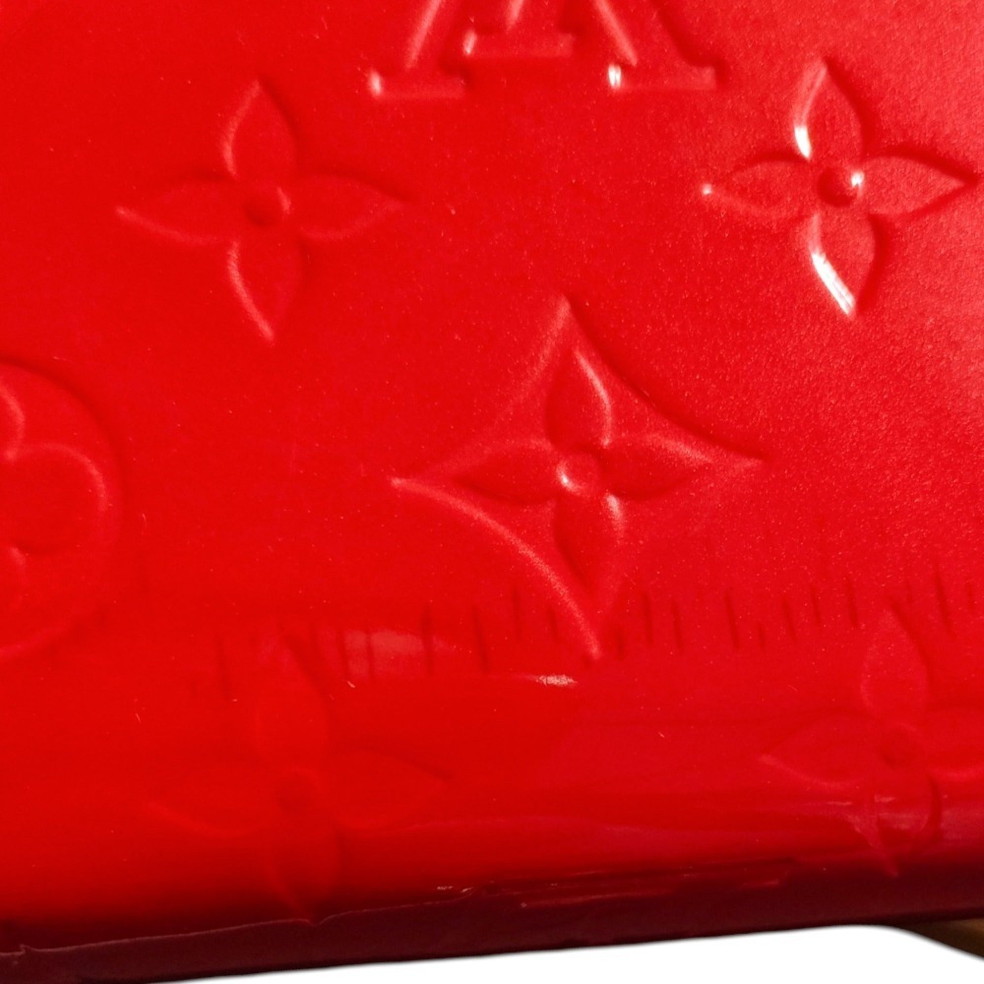 Louis Vuitton Orange Sunset Red Color Monogram Vernis Long Wallet (Bi-Fold) (Pre-Owned)