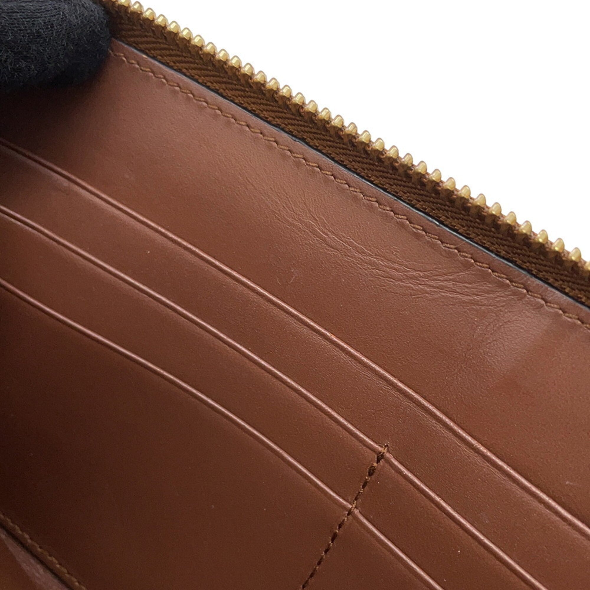 Loewe Brown Leather Long Wallet (Bi-Fold) (Pre-Owned)