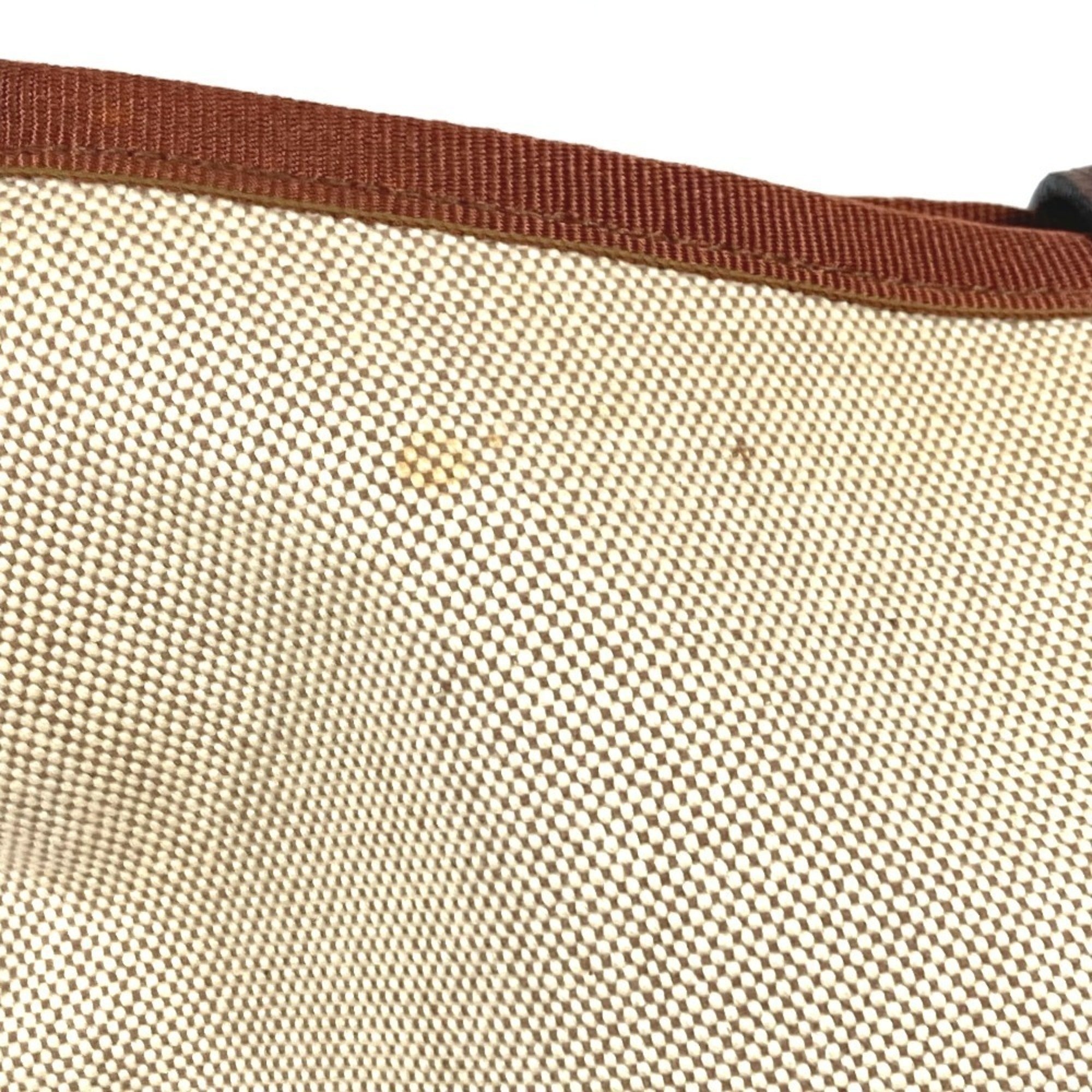 Hermes Beige Toile H Pochette Shoulder Bag (Pre-Owned)