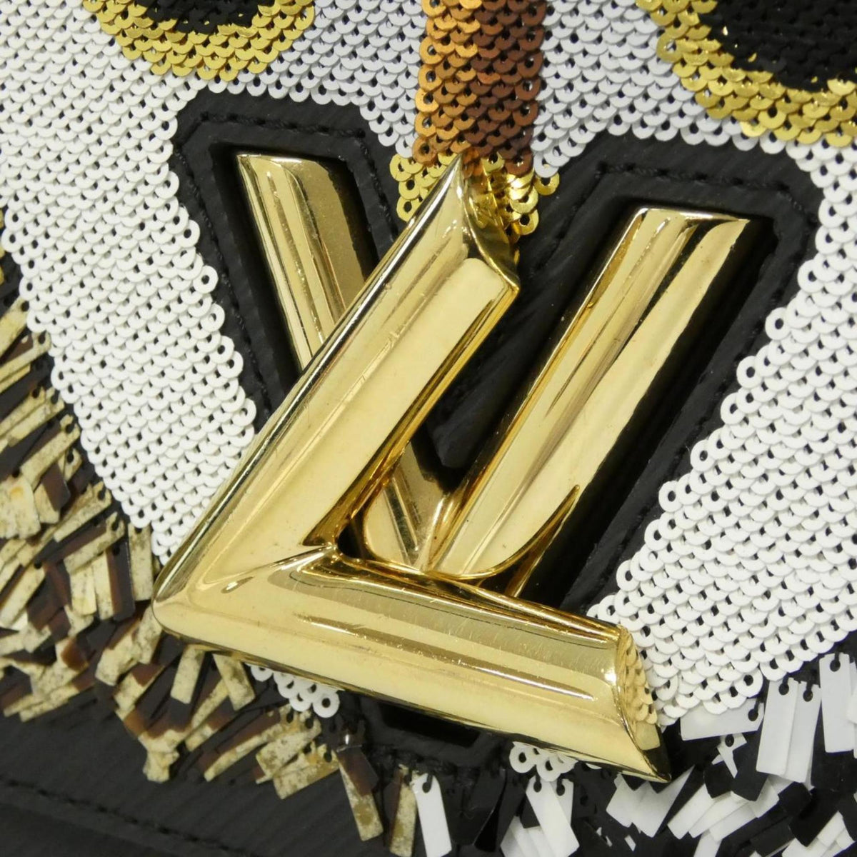 Louis Vuitton Black Spangles Leather Shoulder Bag (Pre-Owned)
