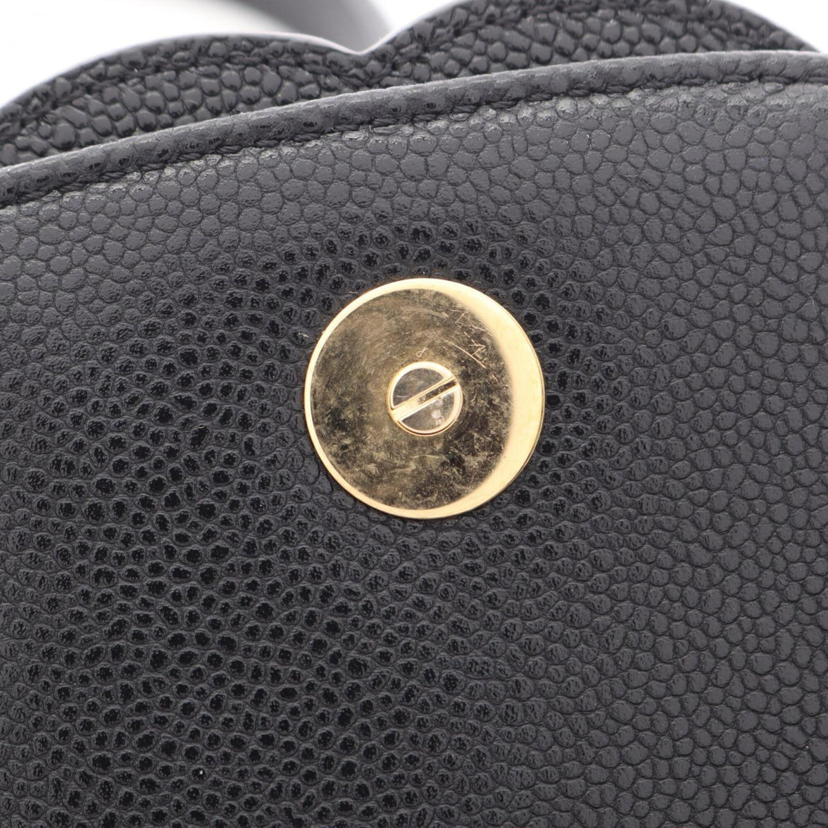 Chanel Black Grained Calfskin Handbag Shoulder Bag (Pre-Owned)