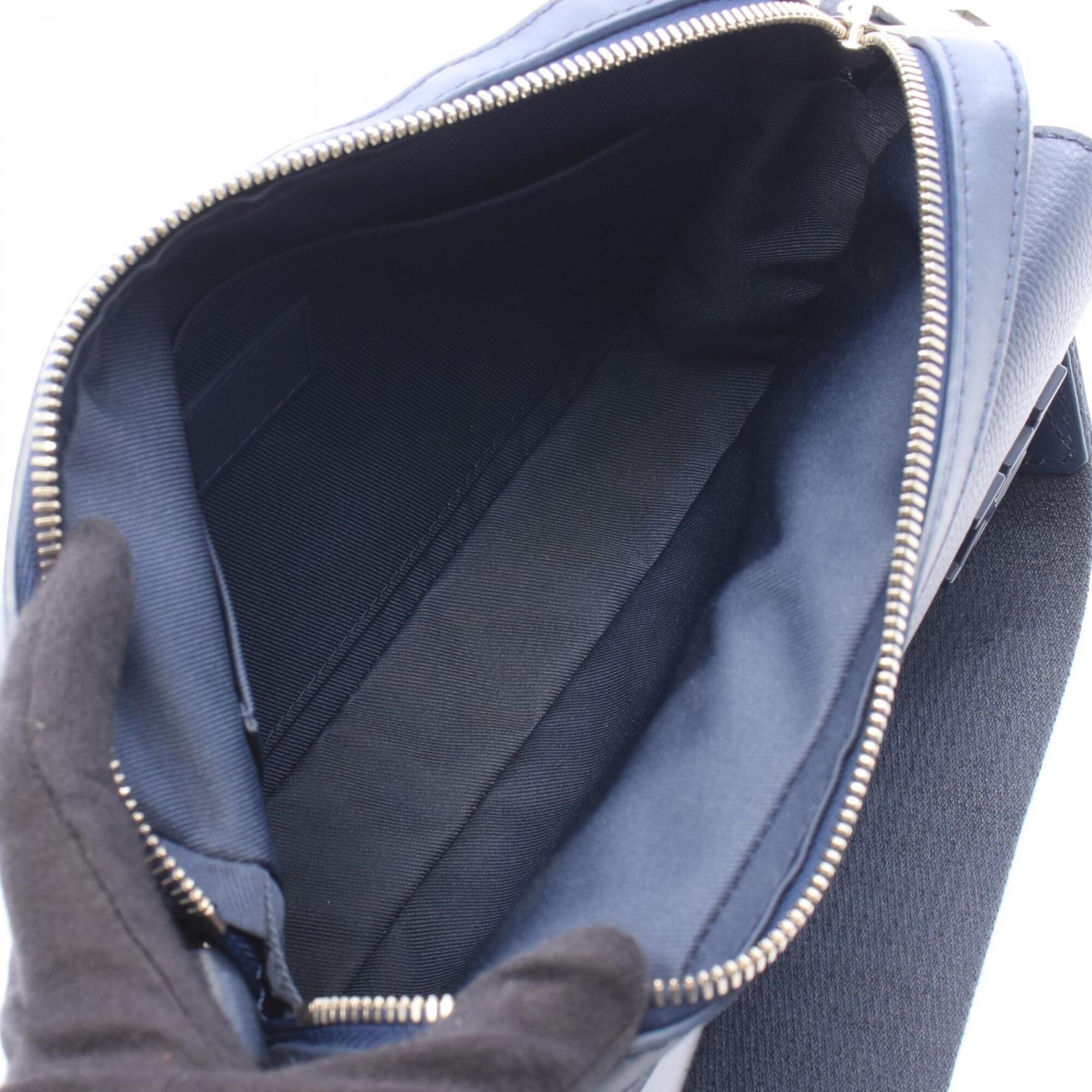 Louis Vuitton Navy Leather Handbag Shoulder Bag (Pre-Owned)