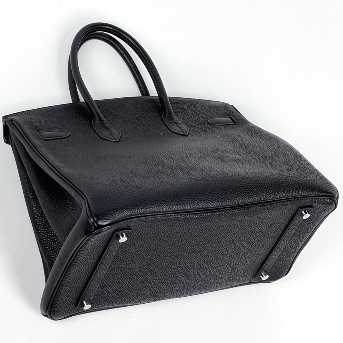 Hermes Black Togo Leather Handbag (Pre-Owned)
