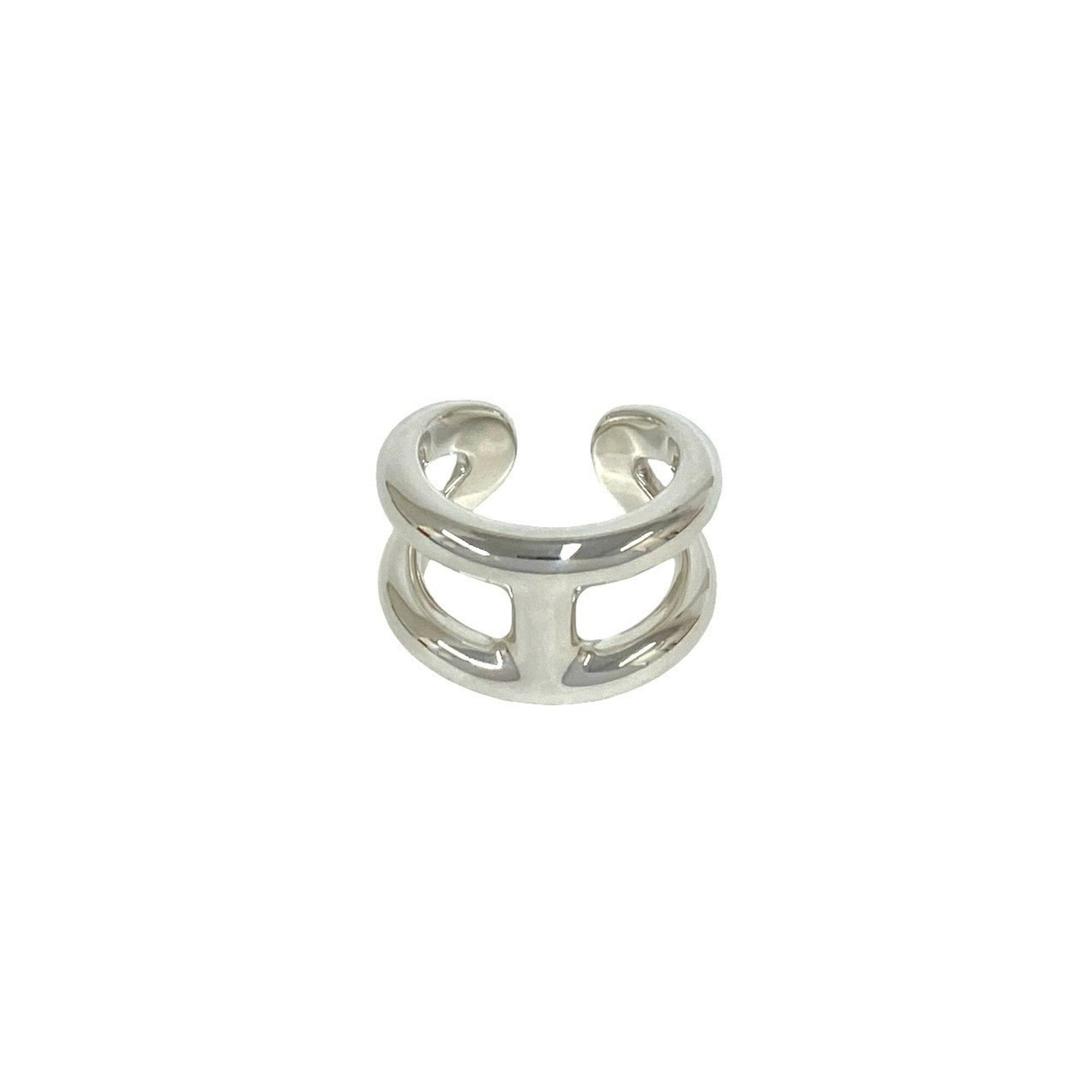 Hermes Silver Silver 925 Band Ring (Pre-Owned)