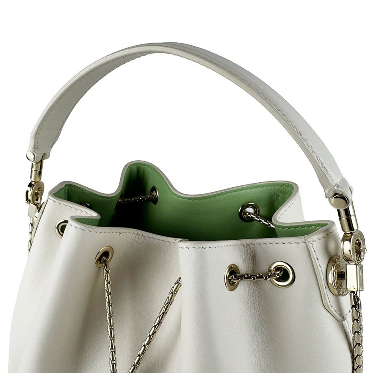 Bvlgari Ivory Leather Shoulder Bag (Pre-Owned)