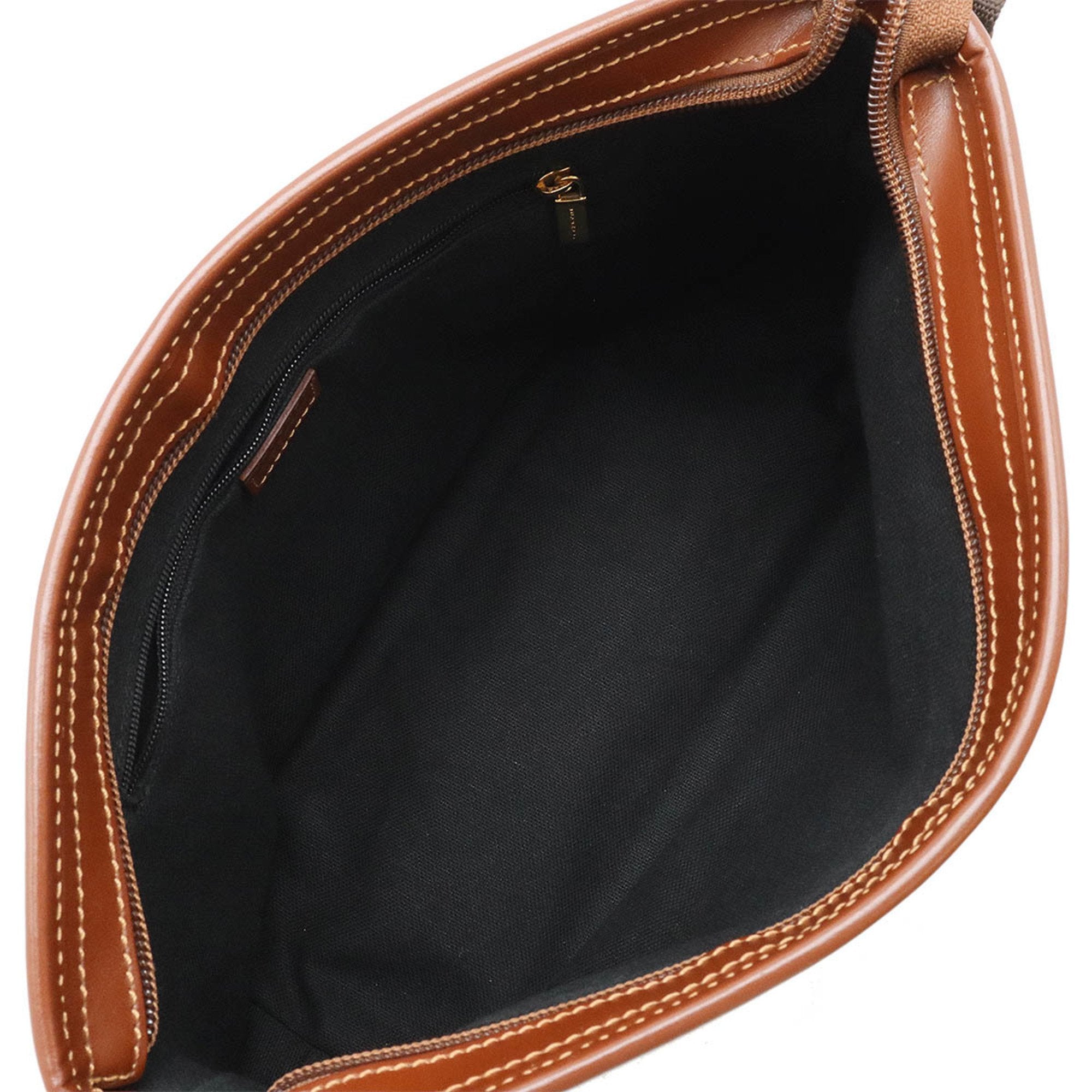 Burberry Beige Black Brown Red Color Pvc Leather Shoulder Bag (Pre-Owned)