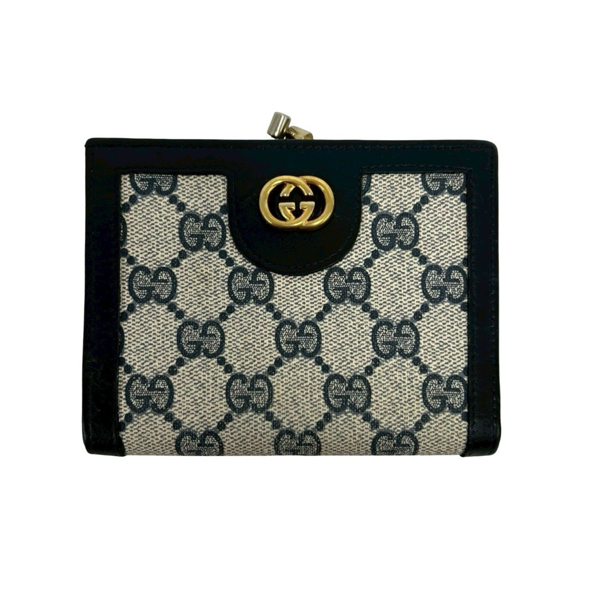Gucci Navy Leather Pvc Wallet (Bi-Fold) (Pre-Owned)