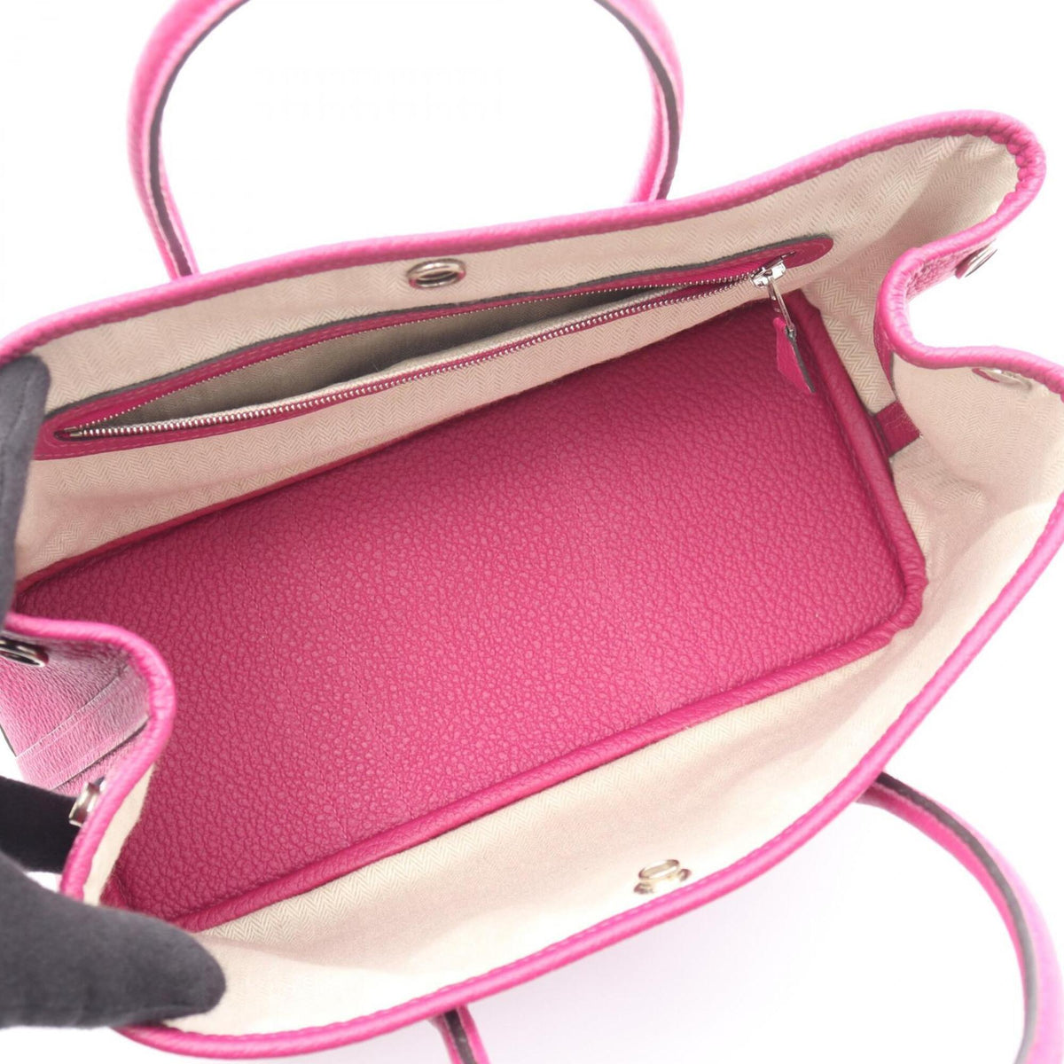 Hermes Pink Rose Purple Country Leather Handbag Tote Bag (Pre-Owned)