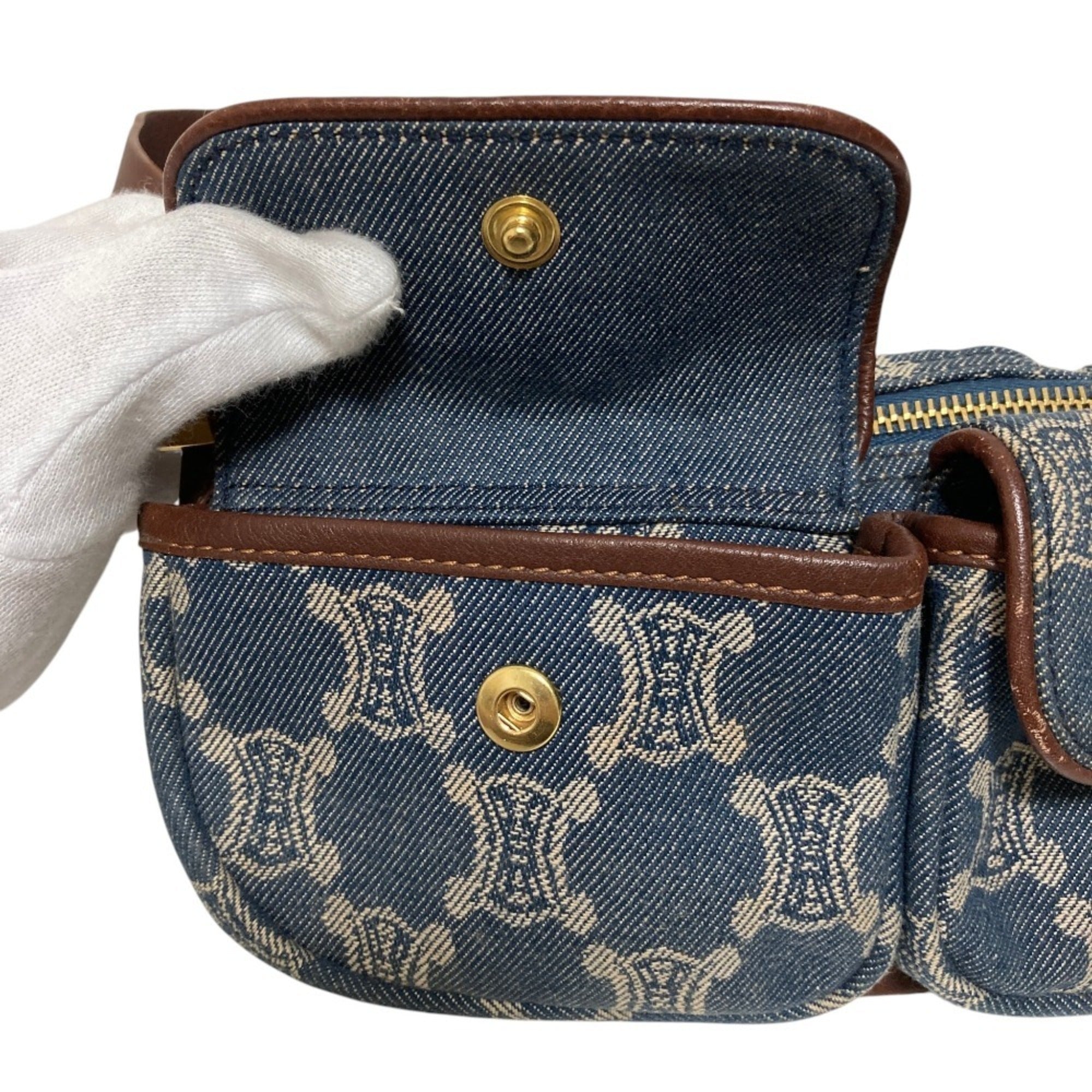 Celine Macadam Blue Denim Fanny Pack (Pre-Owned)