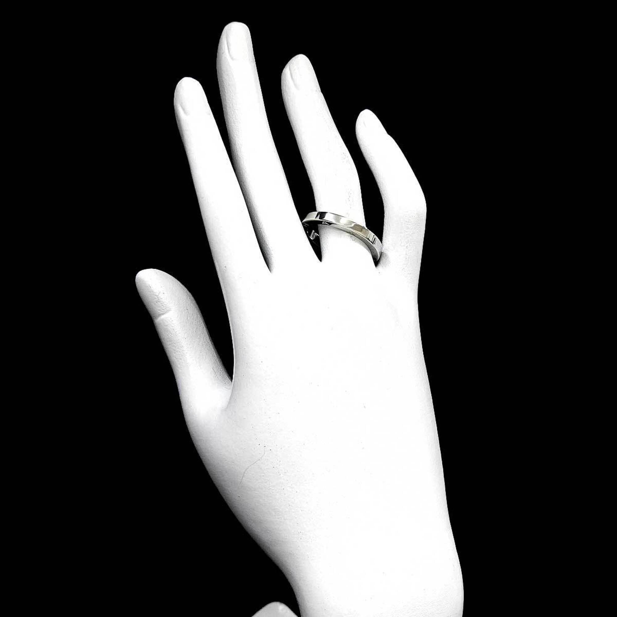 Chanel Platinum 950 Band Ring (Pre-Owned)