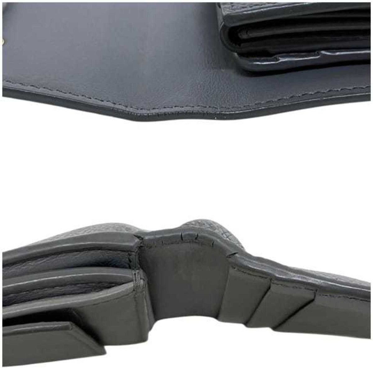 Celine Gray Leather Wallet (Tri-Fold) (Pre-Owned)