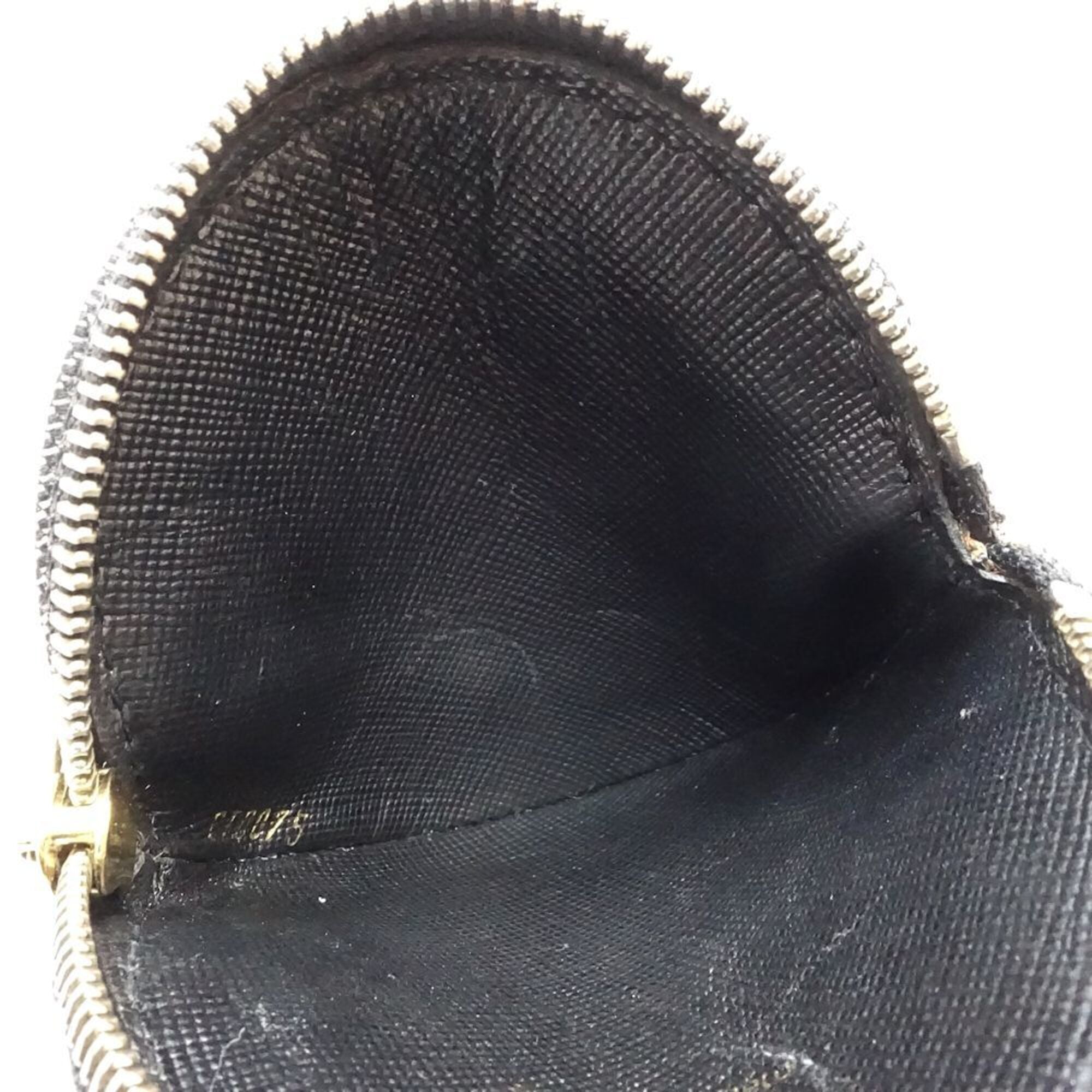 Louis Vuitton Noir Leather Coin Purse/Coin Case (Pre-Owned)