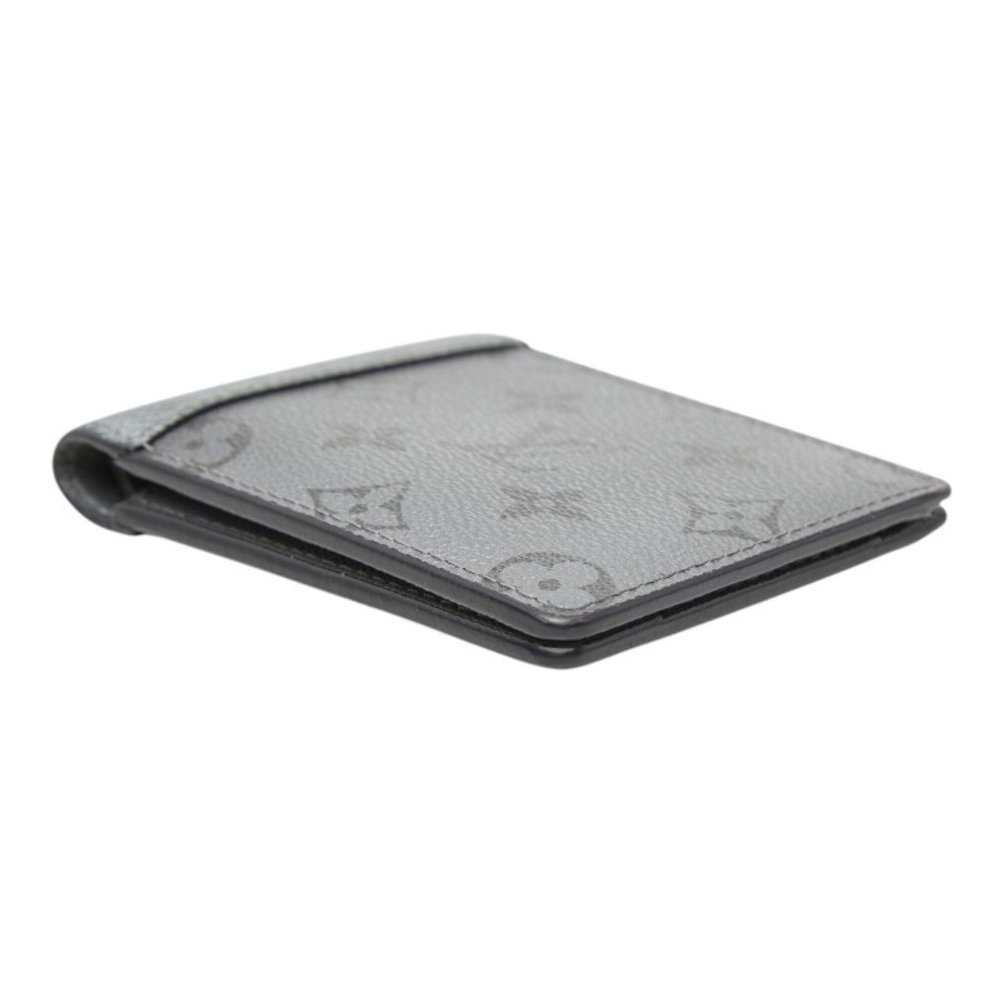 Louis Vuitton Taigarama Silver Leather Wallet (Bi-Fold) (Pre-Owned)