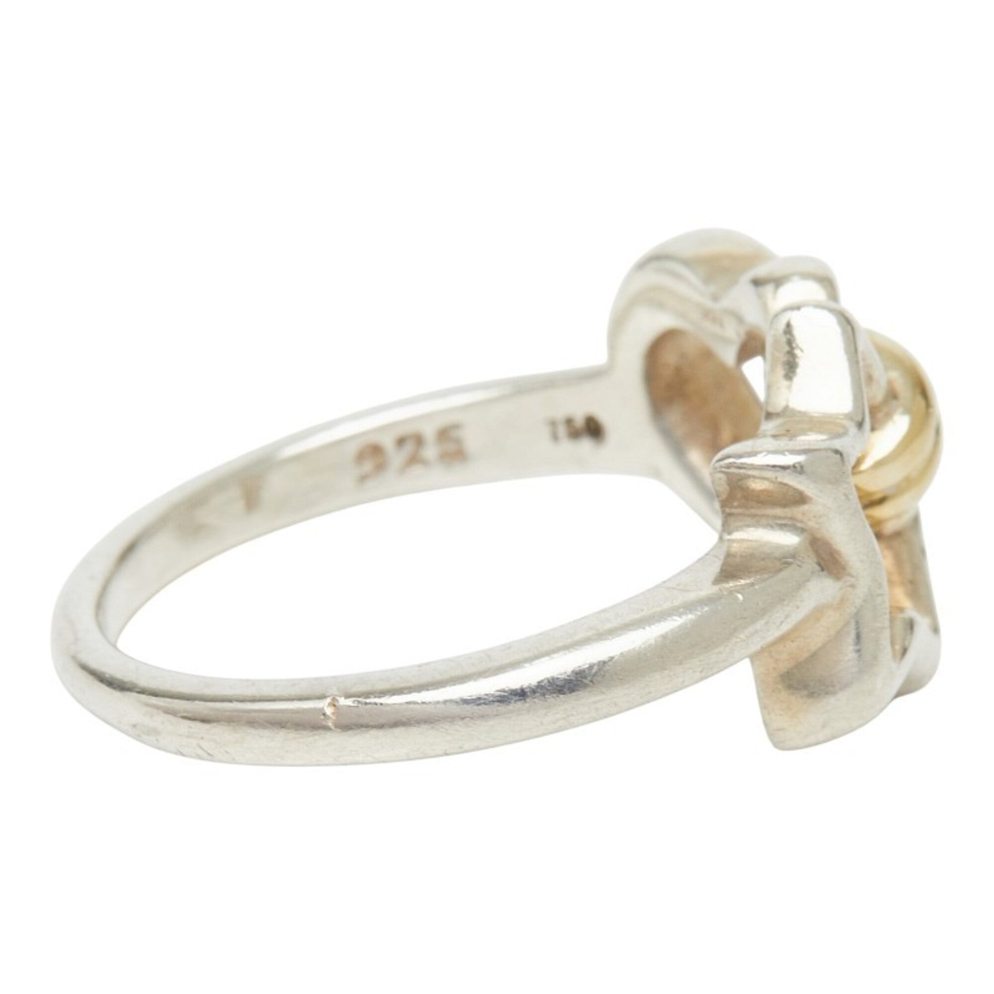 Tiffany Heart Yellow Gold (18K) Silver 925 Band Ring (Pre-Owned)