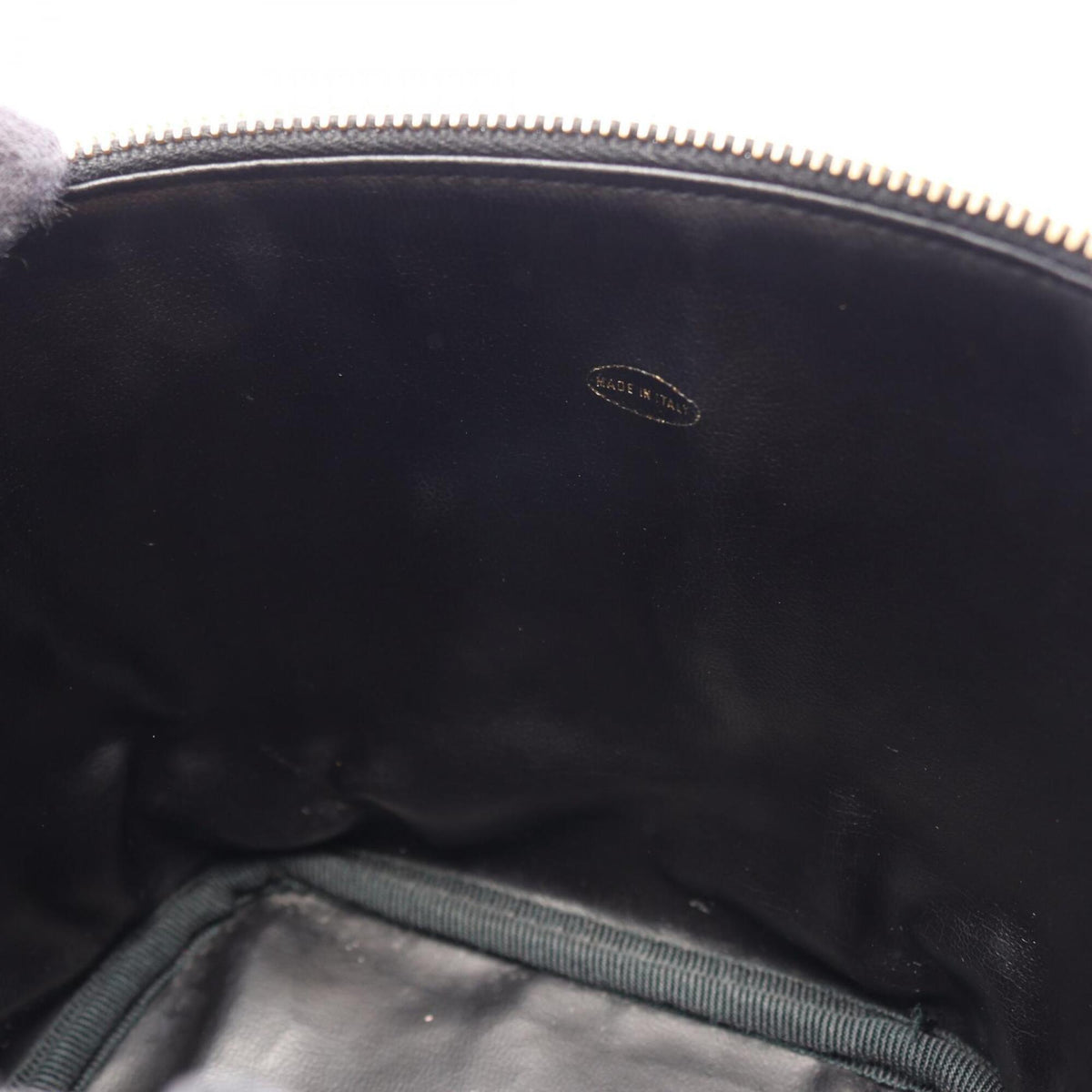 Chanel Black Leather Handbag Vanity Bag (Pre-Owned)
