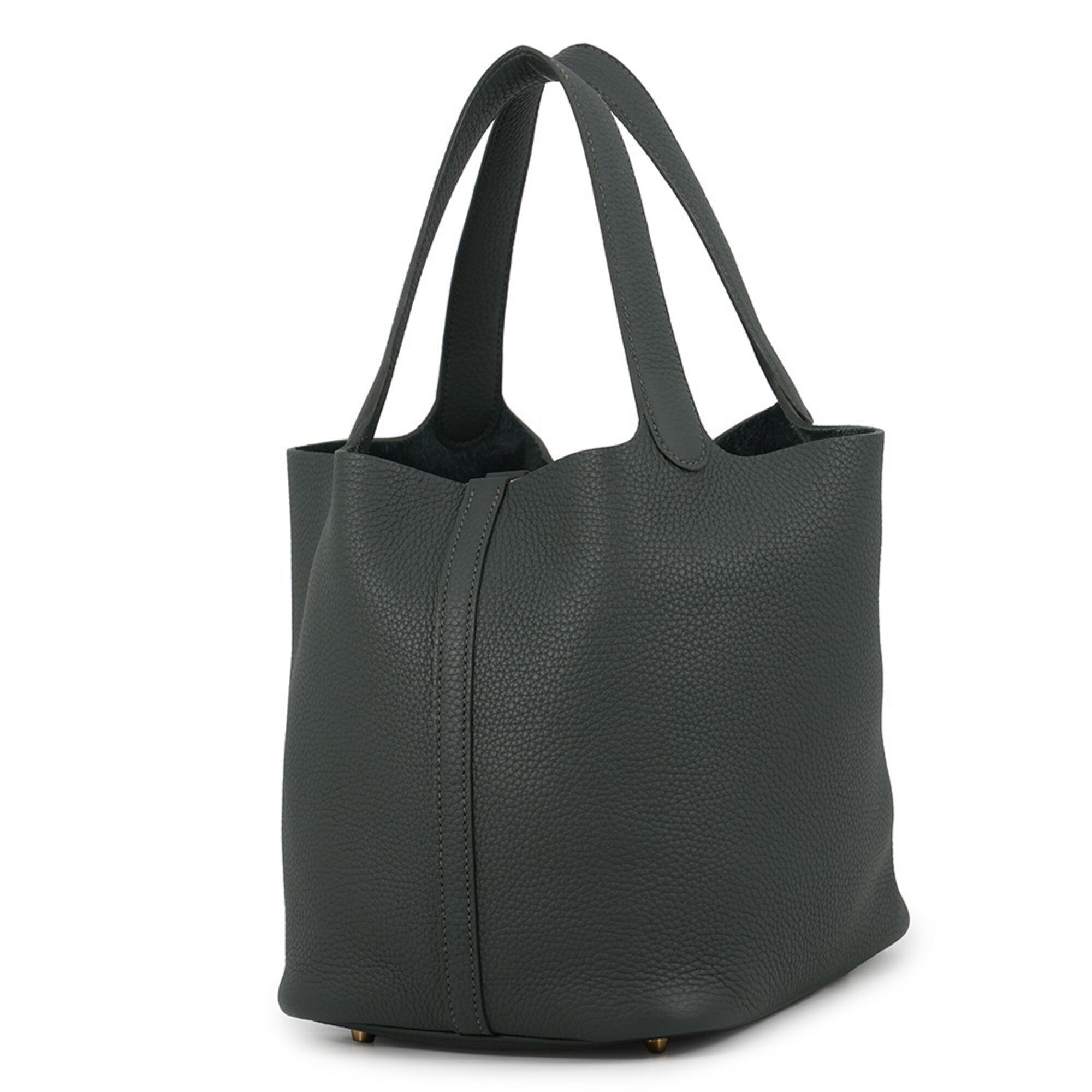 Hermes Picotin Vert Taurillon Clemence Leather Handbag Tote Bag (Pre-Owned)
