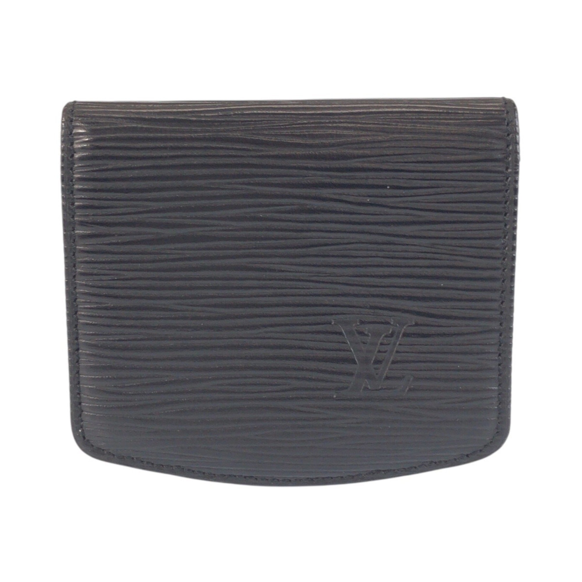 Louis Vuitton Black Leather Coin Purse/Coin Case (Pre-Owned)