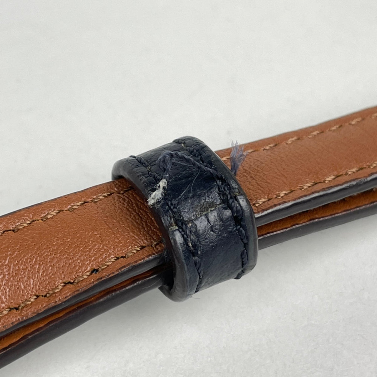 Coach Blue Brown Denim Leather Shoulder Bag (Pre-Owned)