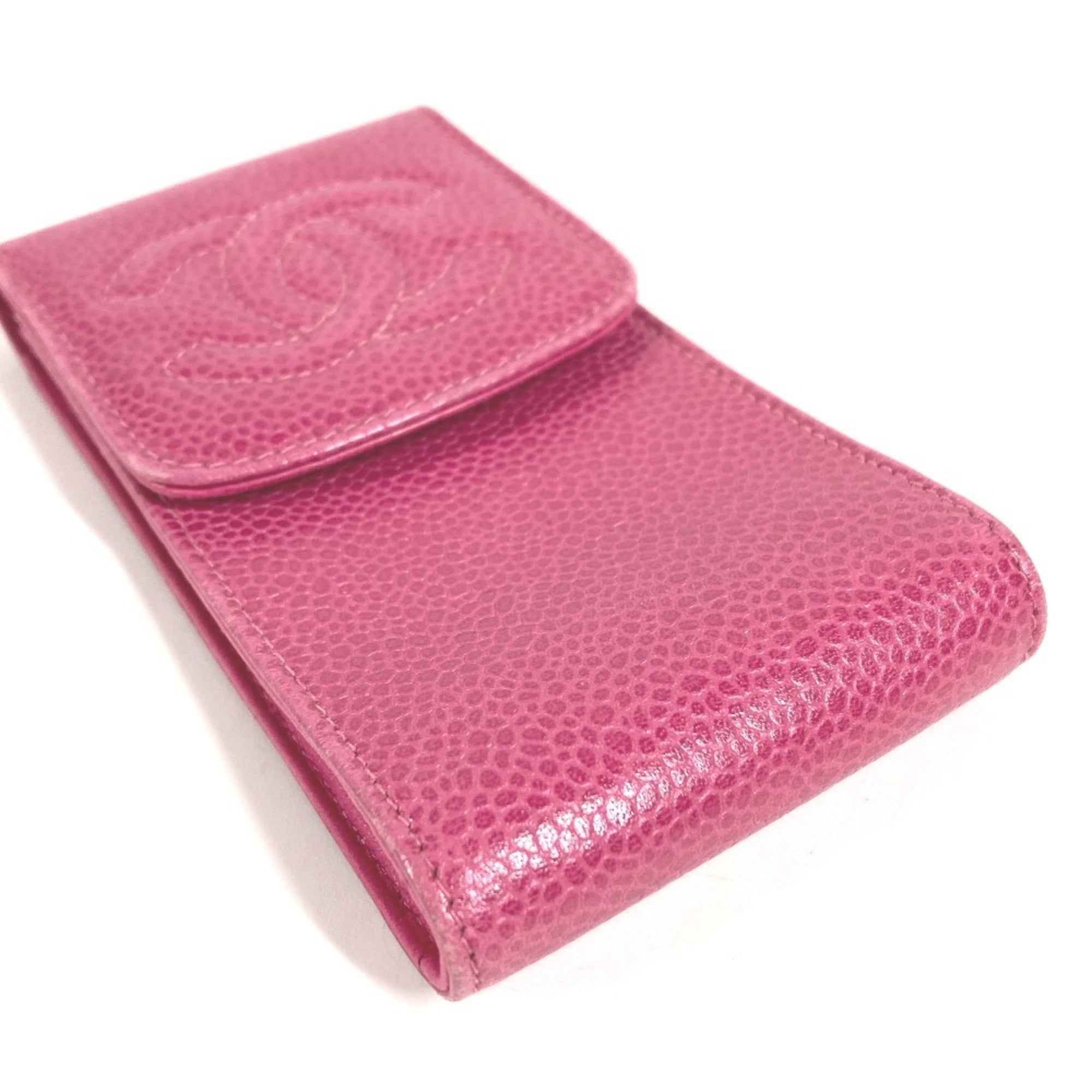 Chanel Pink Grained Calfskin Pouch (Pre-Owned)