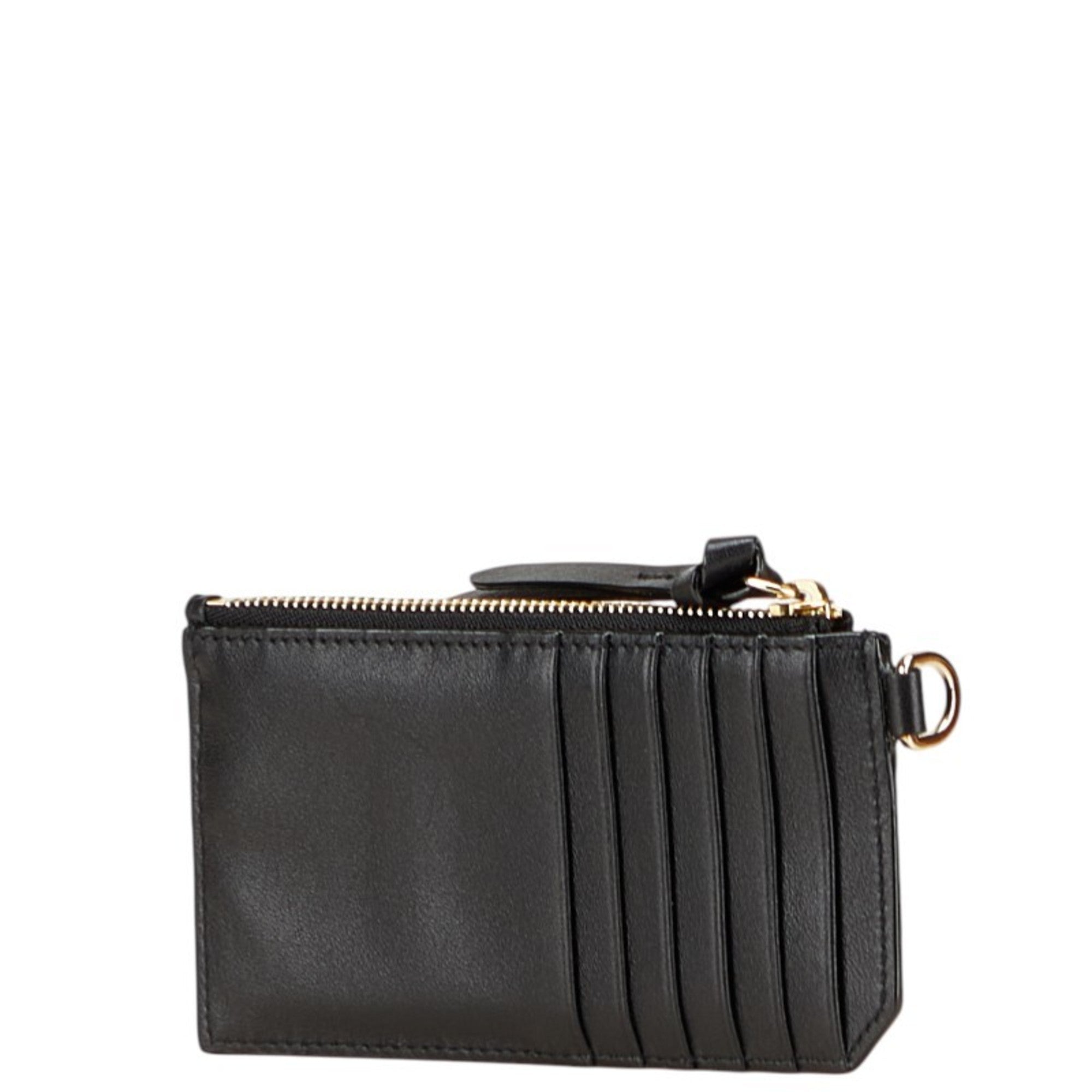 Jimmy Choo Black Leather Coin Purse/Coin Case (Pre-Owned)
