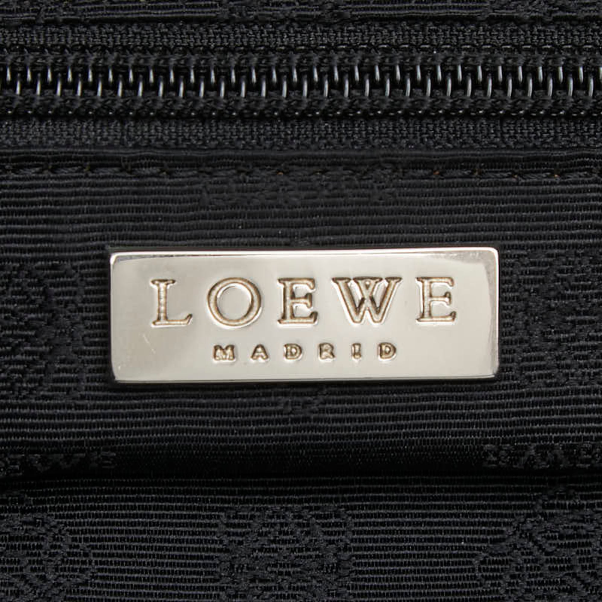Loewe Beige Black Canvas Leather Shoulder Bag (Pre-Owned)