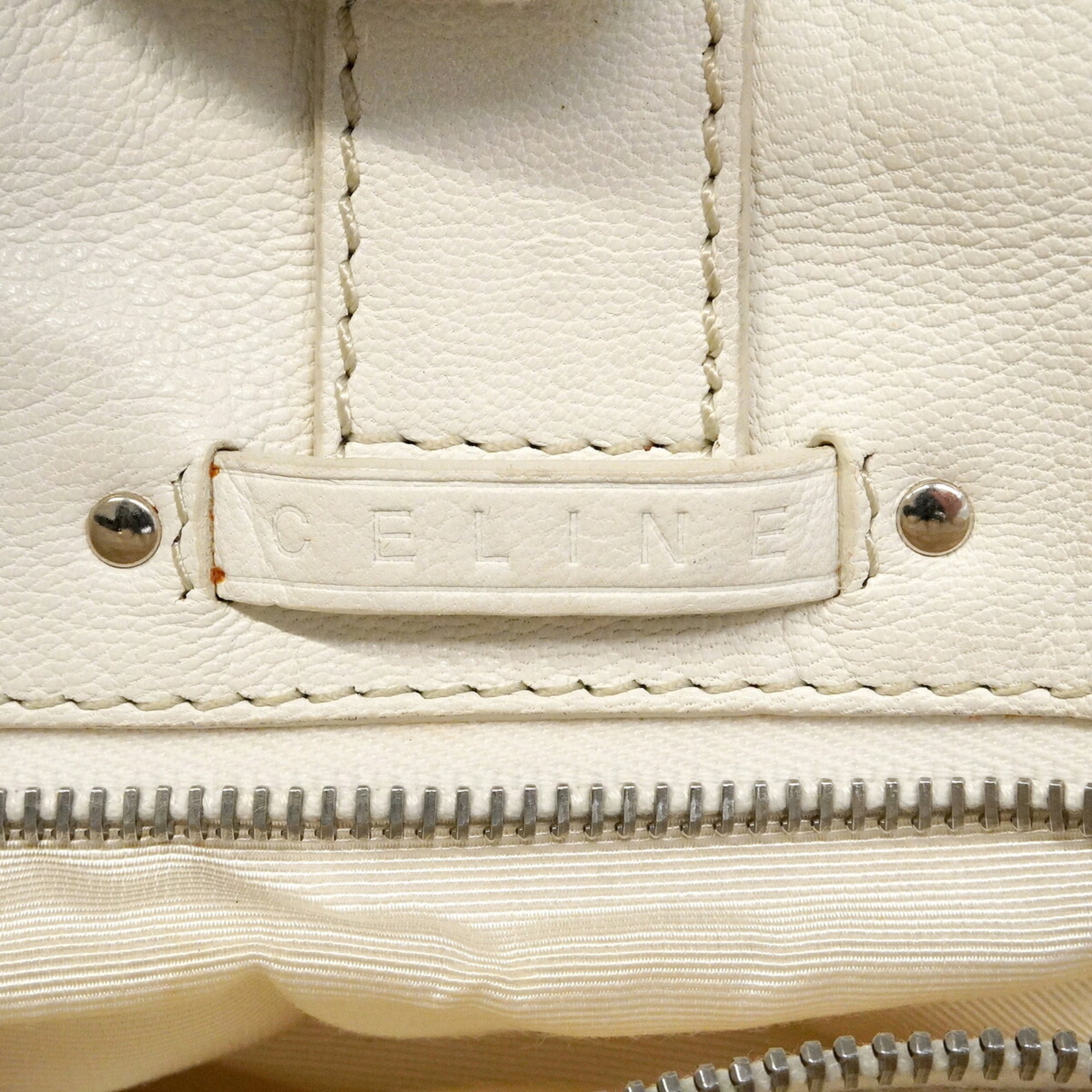 Celine White Leather Handbag (Pre-Owned)