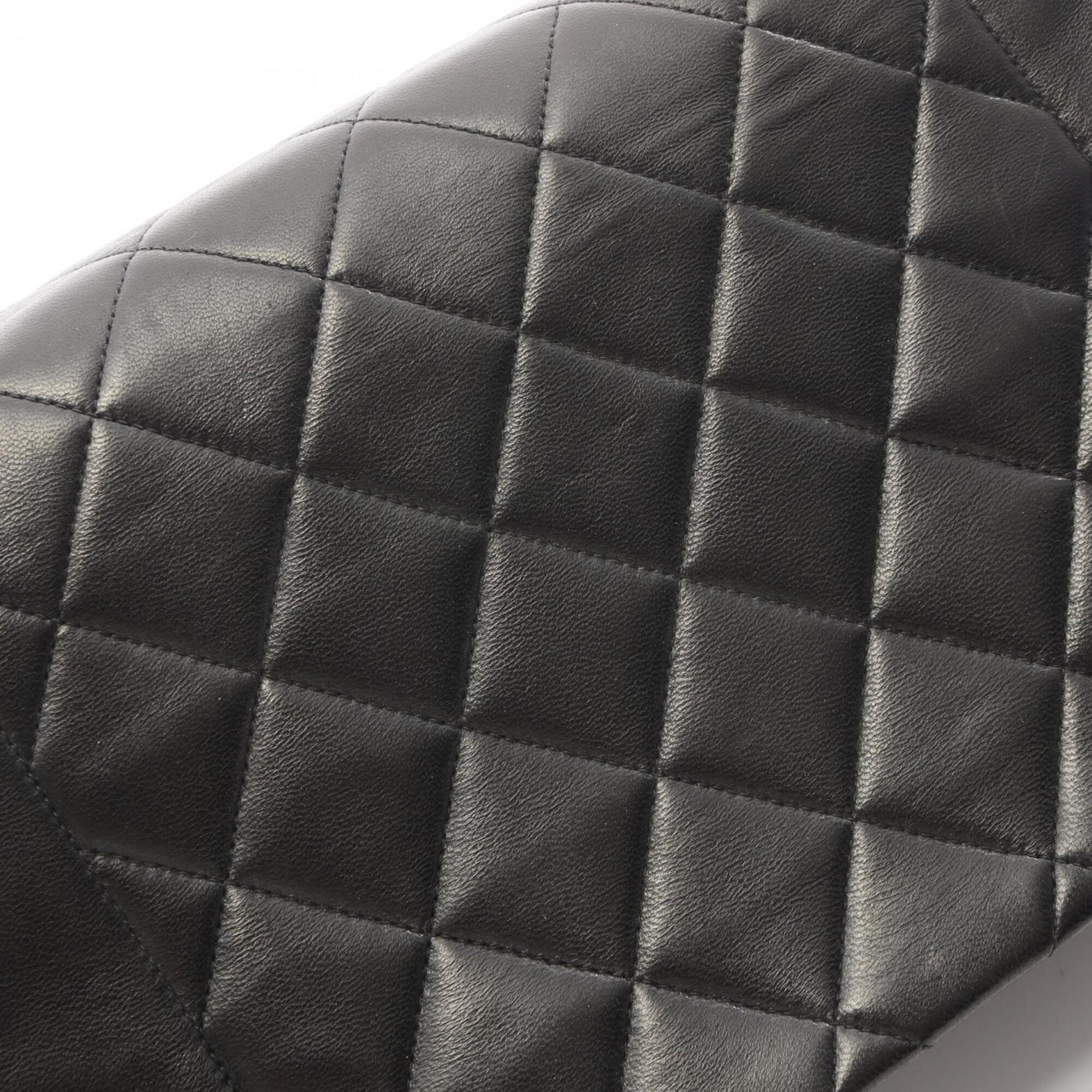 Chanel Black Leather Handbag Shoulder Bag (Pre-Owned)