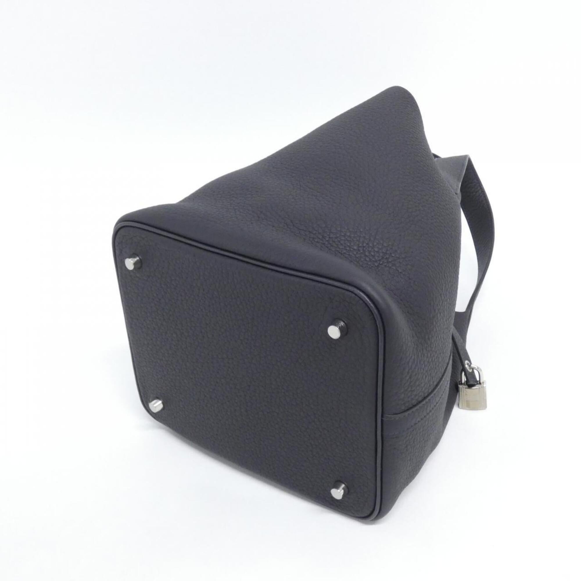 Hermes Black Taurillon Clemence Leather Shoulder Bag (Pre-Owned)