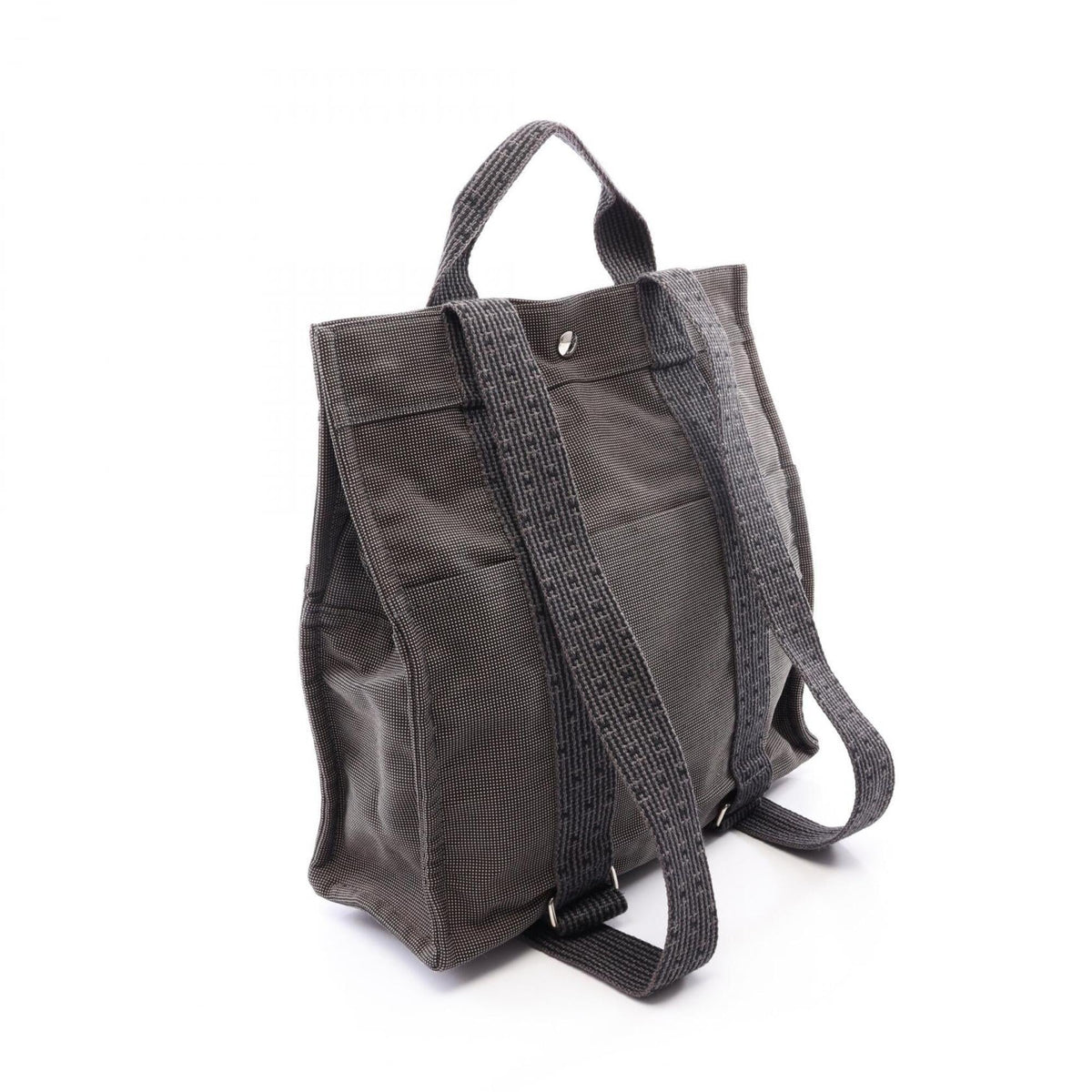 Hermes Gray Nylon Canvas Backpack Handbag (Pre-Owned)