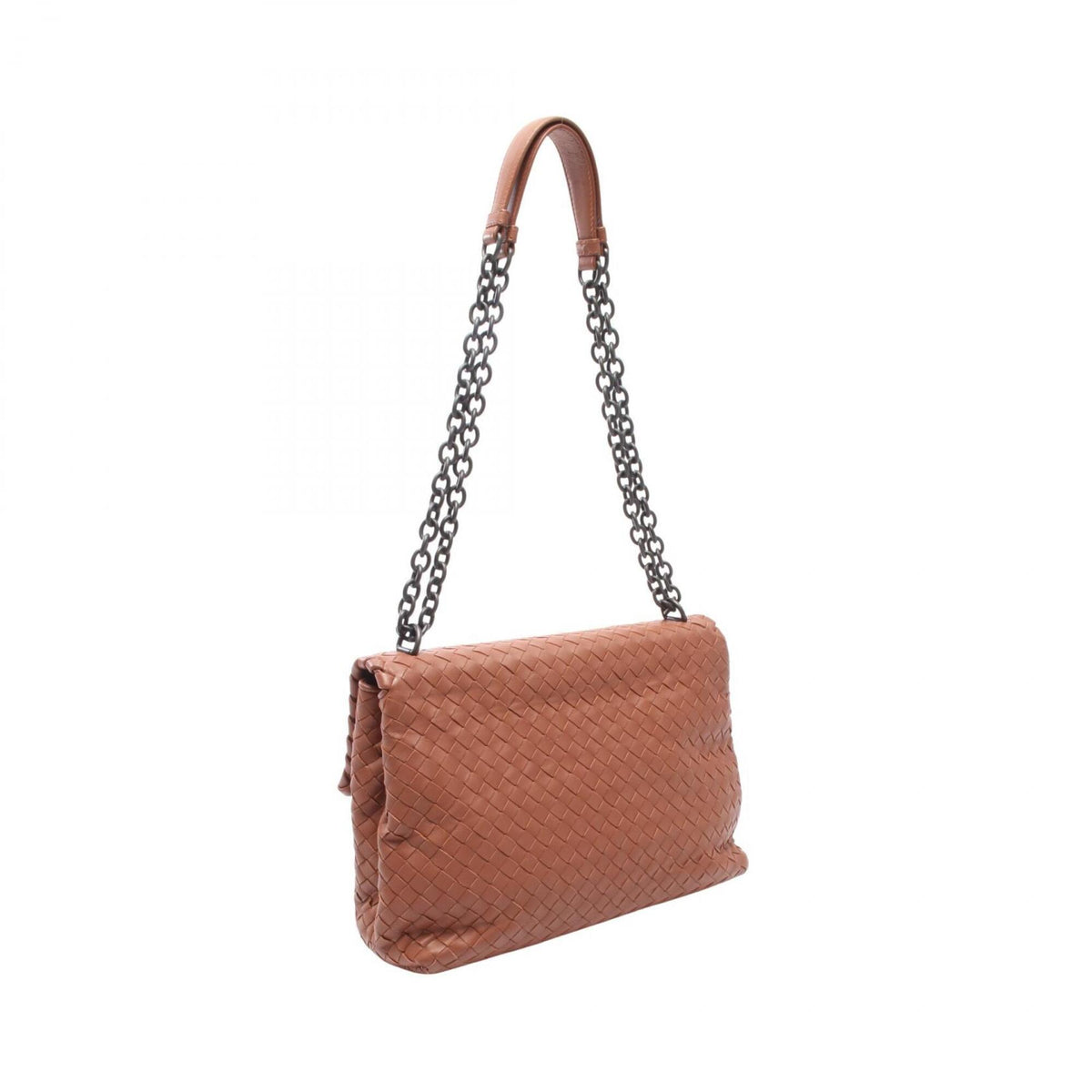 Bottega Veneta Brown Leather Handbag Shoulder Bag (Pre-Owned)
