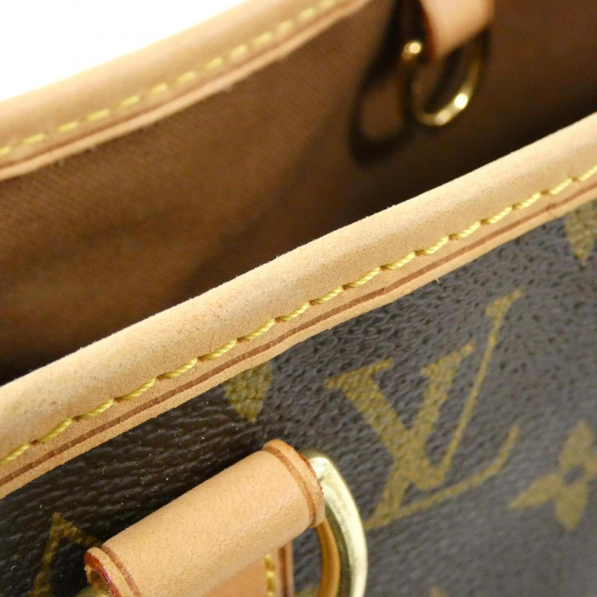 Louis Vuitton Monogram Marron Coated Canvas Shoulder Bag Tote Bag (Pre-Owned)