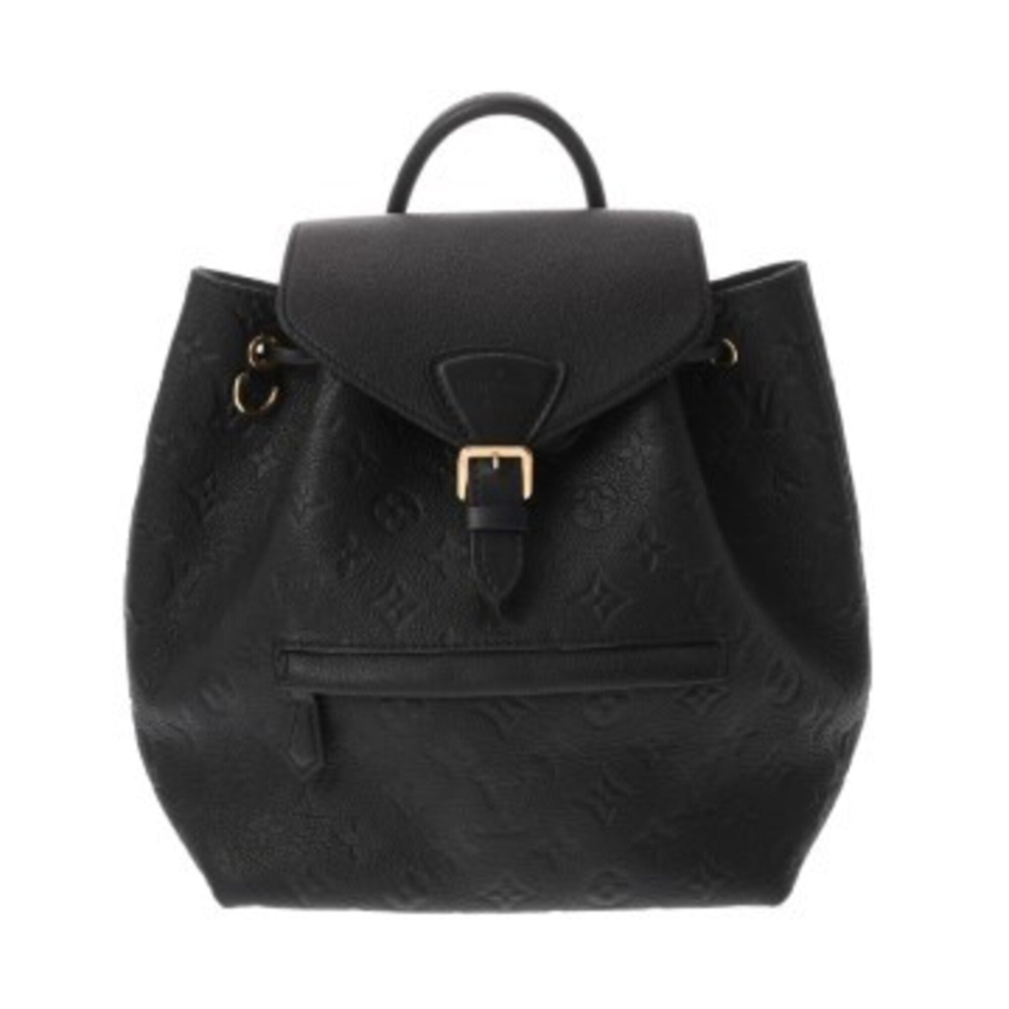 Louis Vuitton Noir Leather Backpack (Pre-Owned)