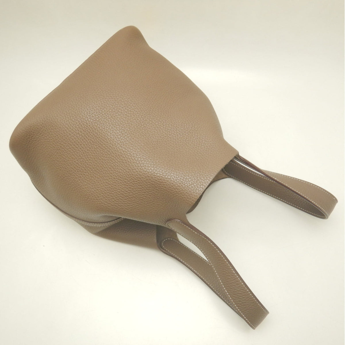 Hermes Picotin Etoupe Gray Taurillon Clemence Leather Handbag (Pre-Owned)