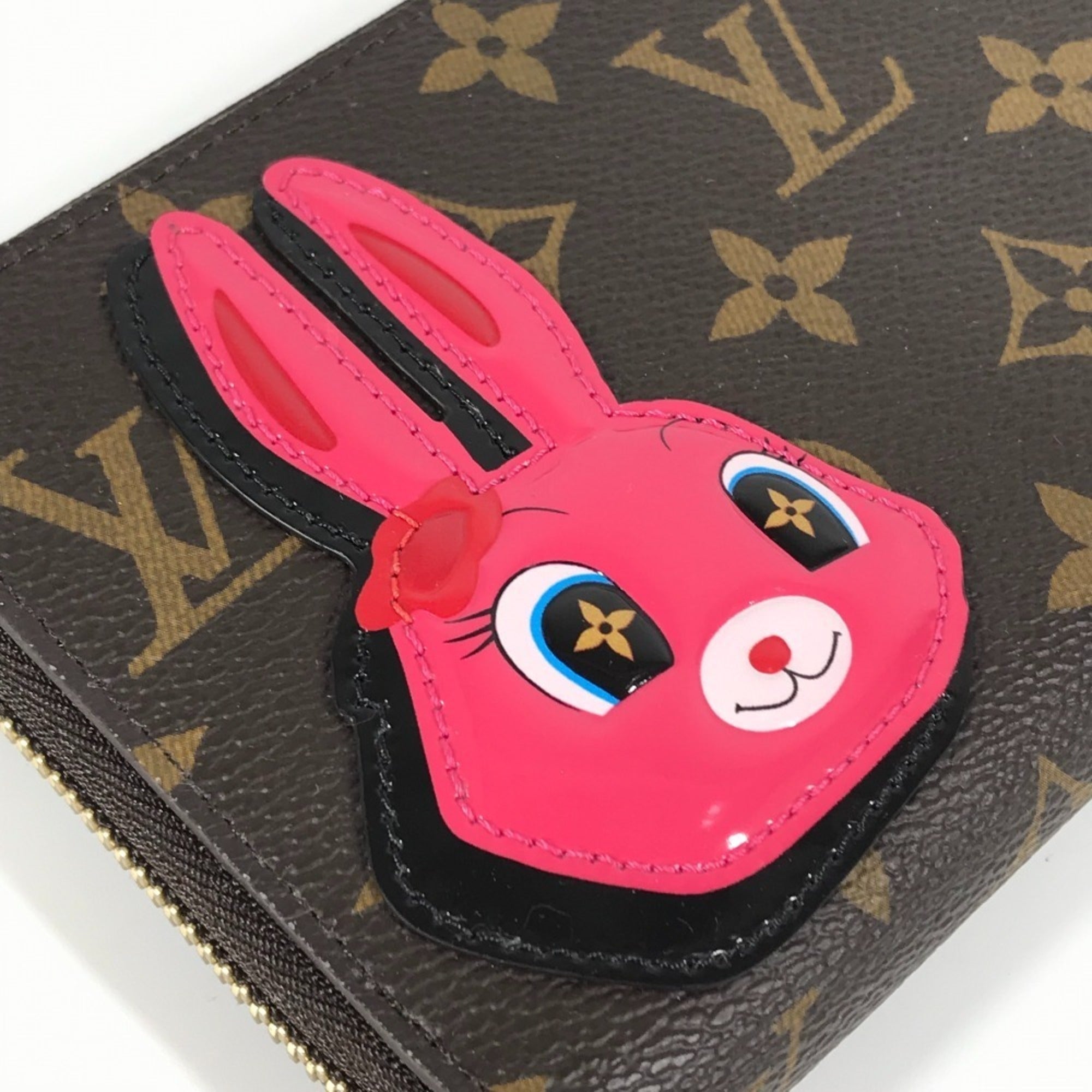 Louis Vuitton Brown Pink Monogram Long Wallet (Bi-Fold) (Pre-Owned)