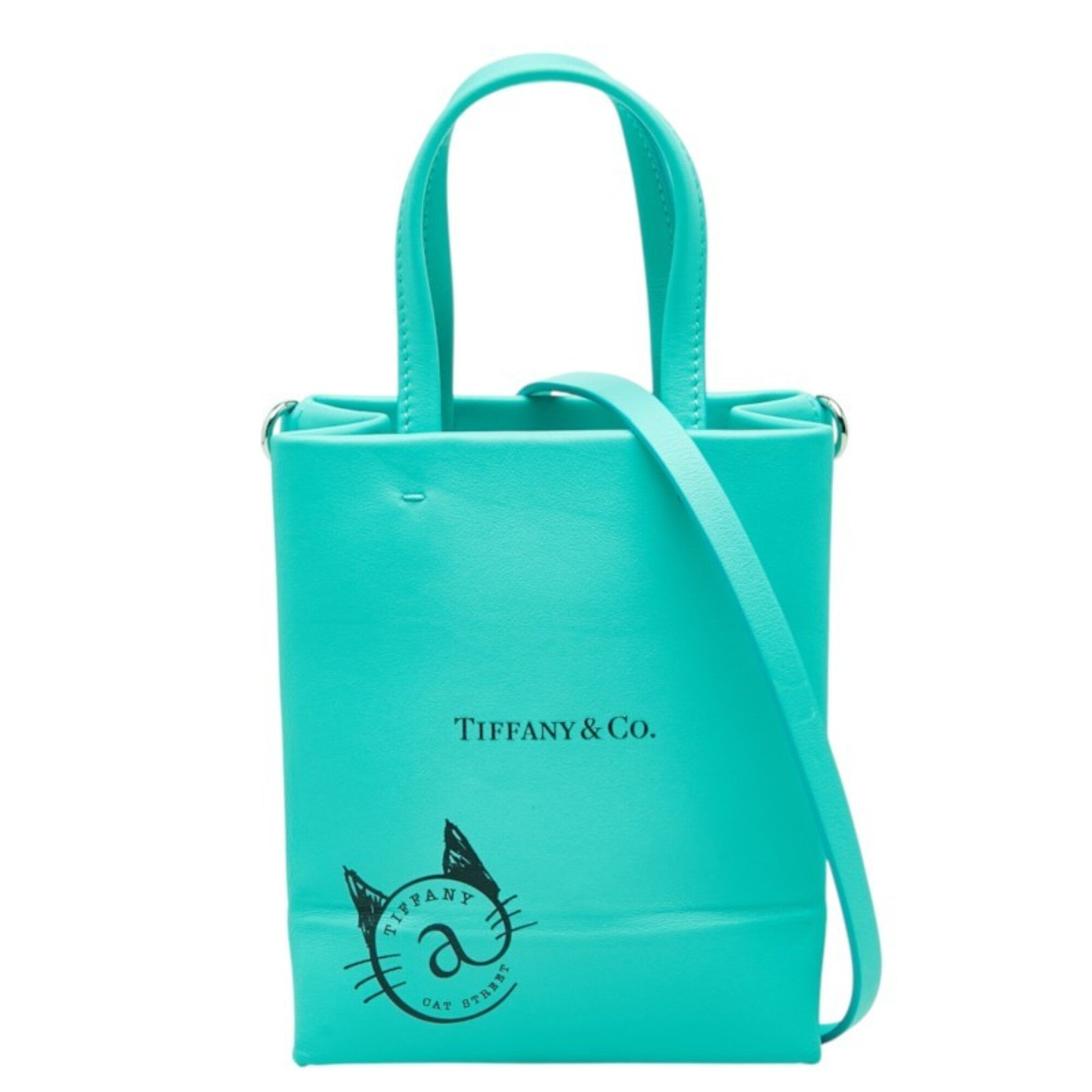 Tiffany Blue Leather Shoulder Bag (Pre-Owned)