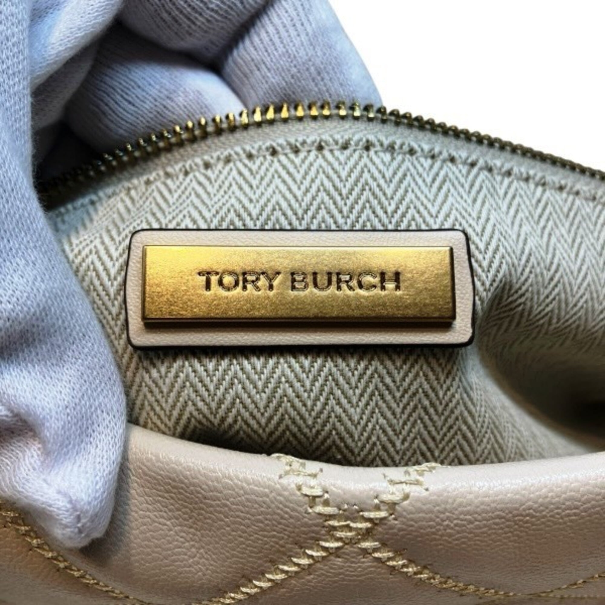Tory Burch Ivory Ivory Handbag Shoulder Bag (Pre-Owned)