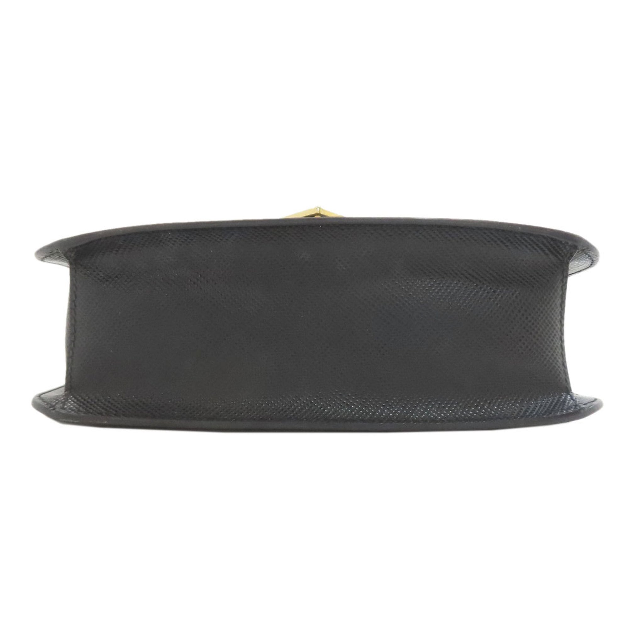 Prada Saffiano Black Saffiano Shoulder Bag (Pre-Owned)