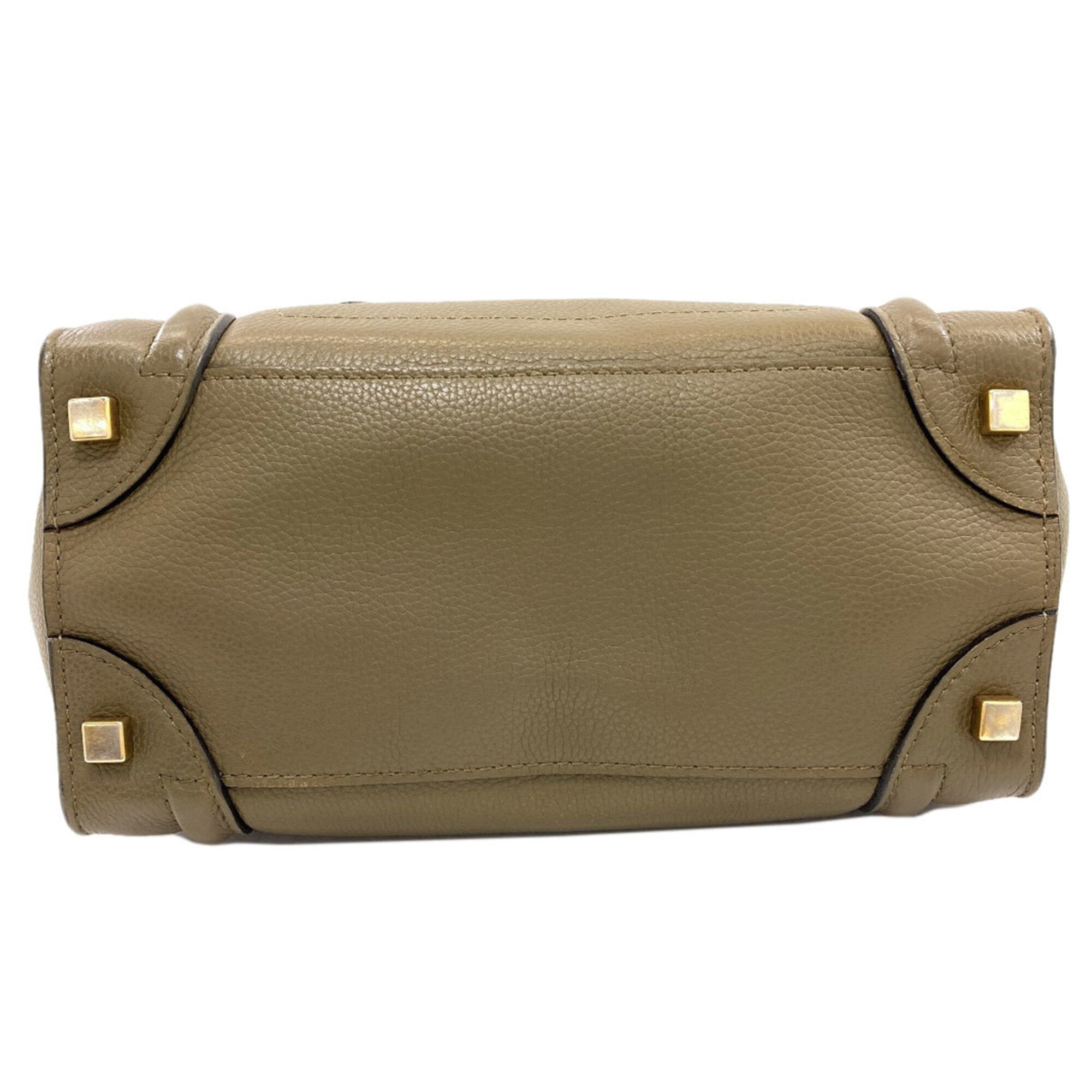 Celine Khaki Leather Handbag (Pre-Owned)