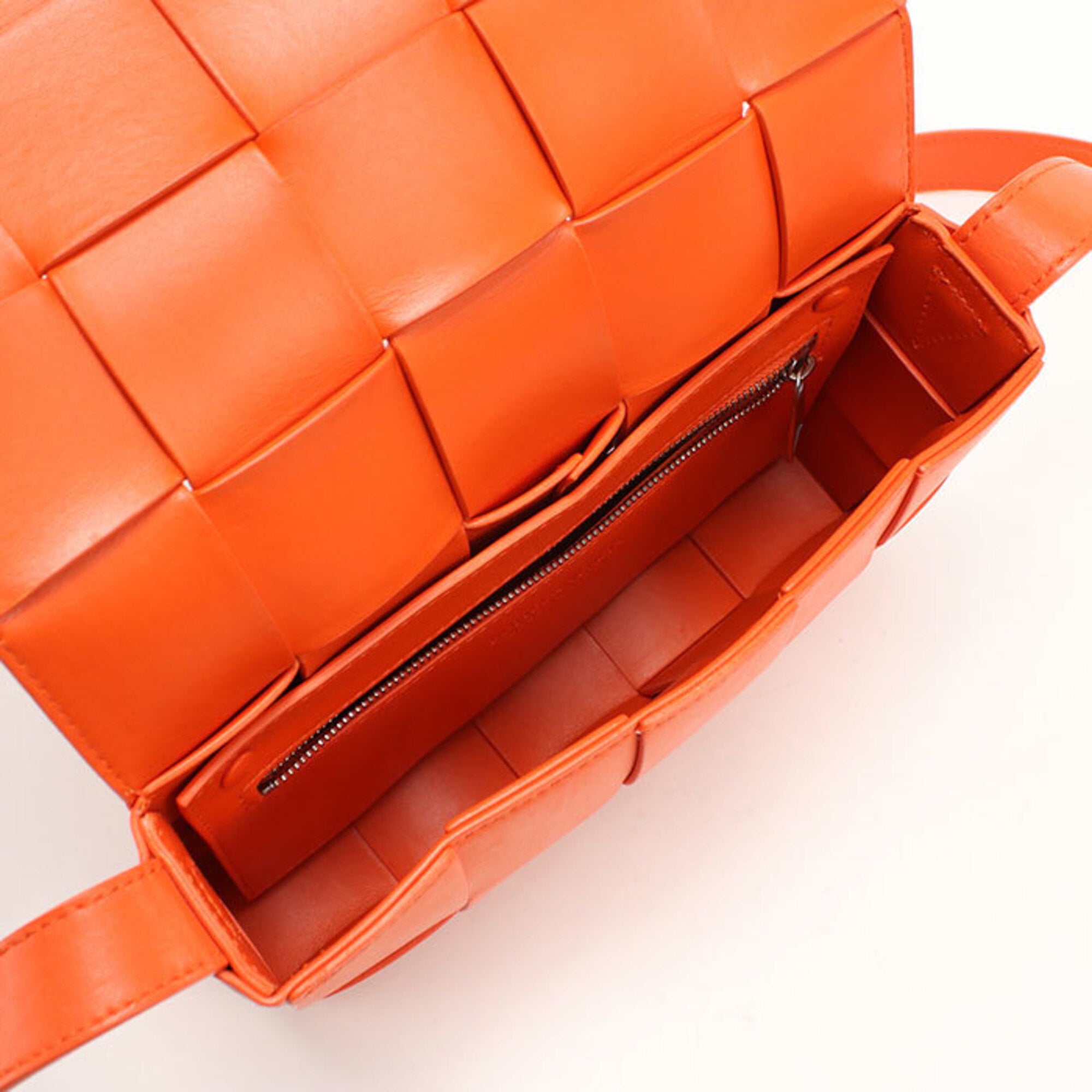 Bottega Veneta Orange Leather Shoulder Bag (Pre-Owned)