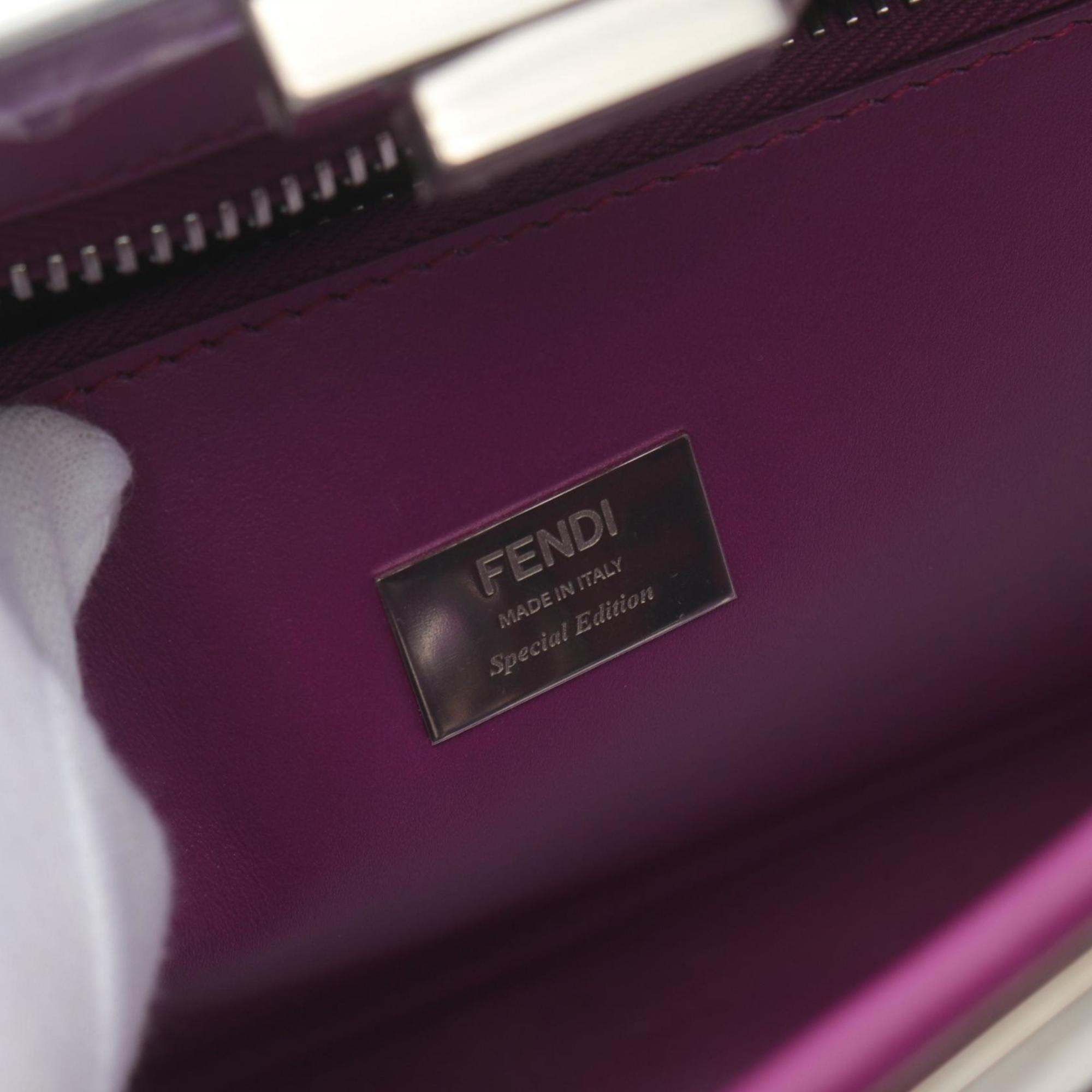 Fendi Purple Vinyl Leather Handbag (Pre-Owned)