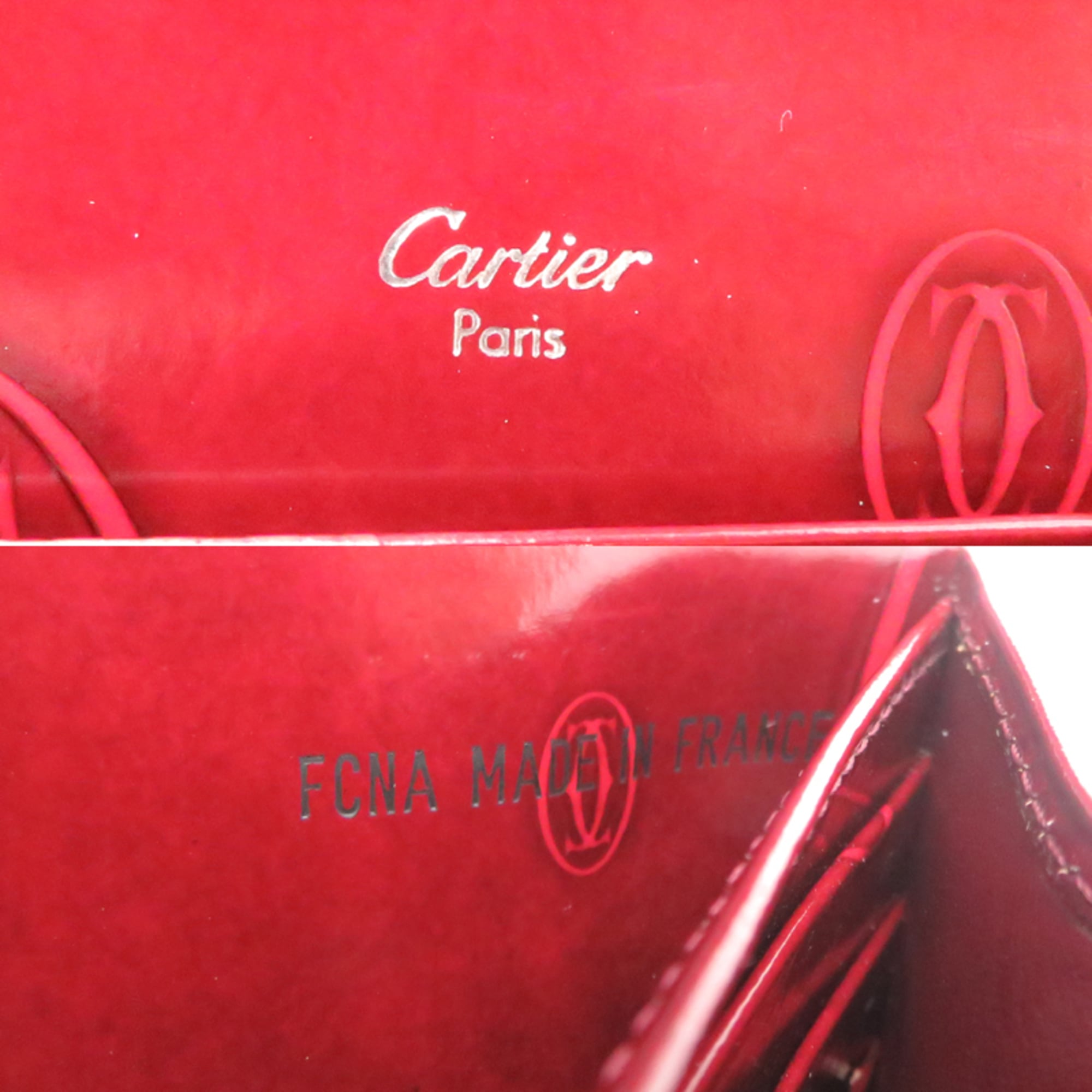 Cartier Bordeaux Red Color Long Wallet (Bi-Fold) (Pre-Owned)