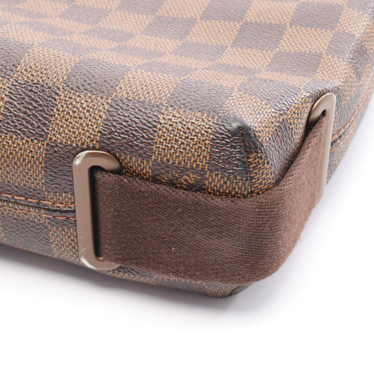 Louis Vuitton Brown Damier Canvas Coated Canvas Leather Handbag Shoulder Bag (Pre-Owned)