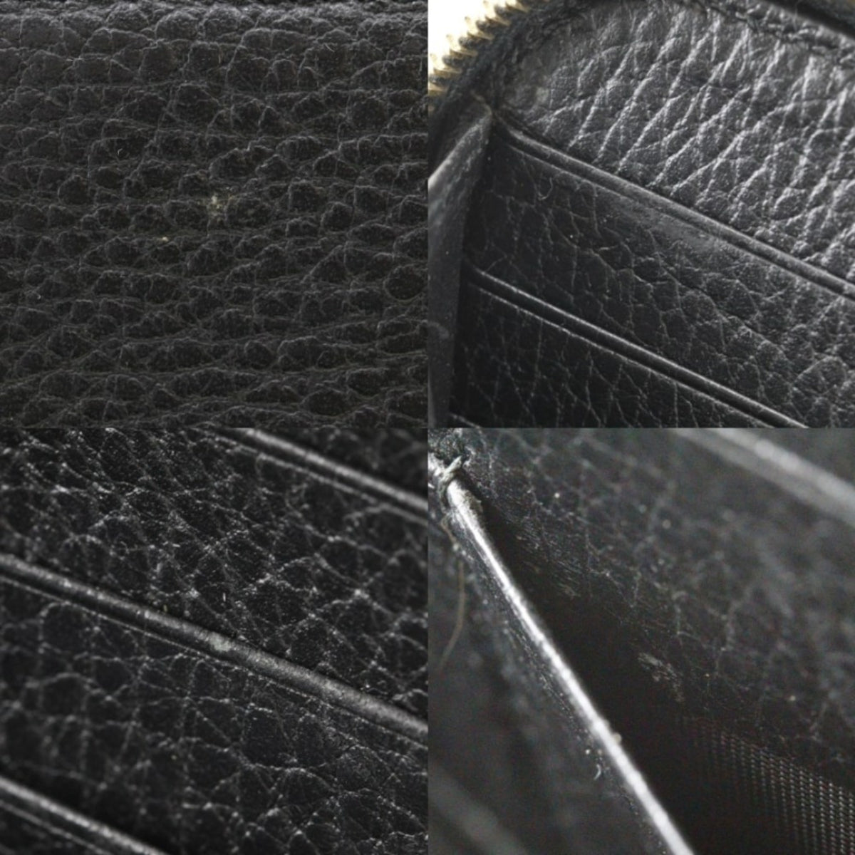 Gucci Black Leather Long Wallet (Bi-Fold) (Pre-Owned)