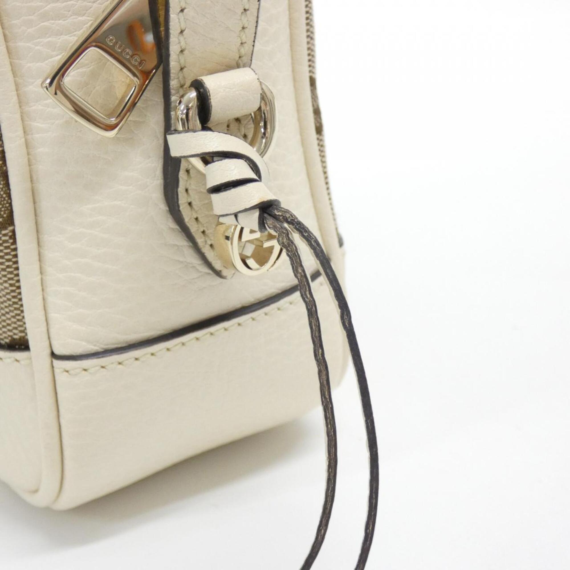 Gucci Gg Canvas Beige Ivory Gg Canvas Shoulder Bag (Pre-Owned)