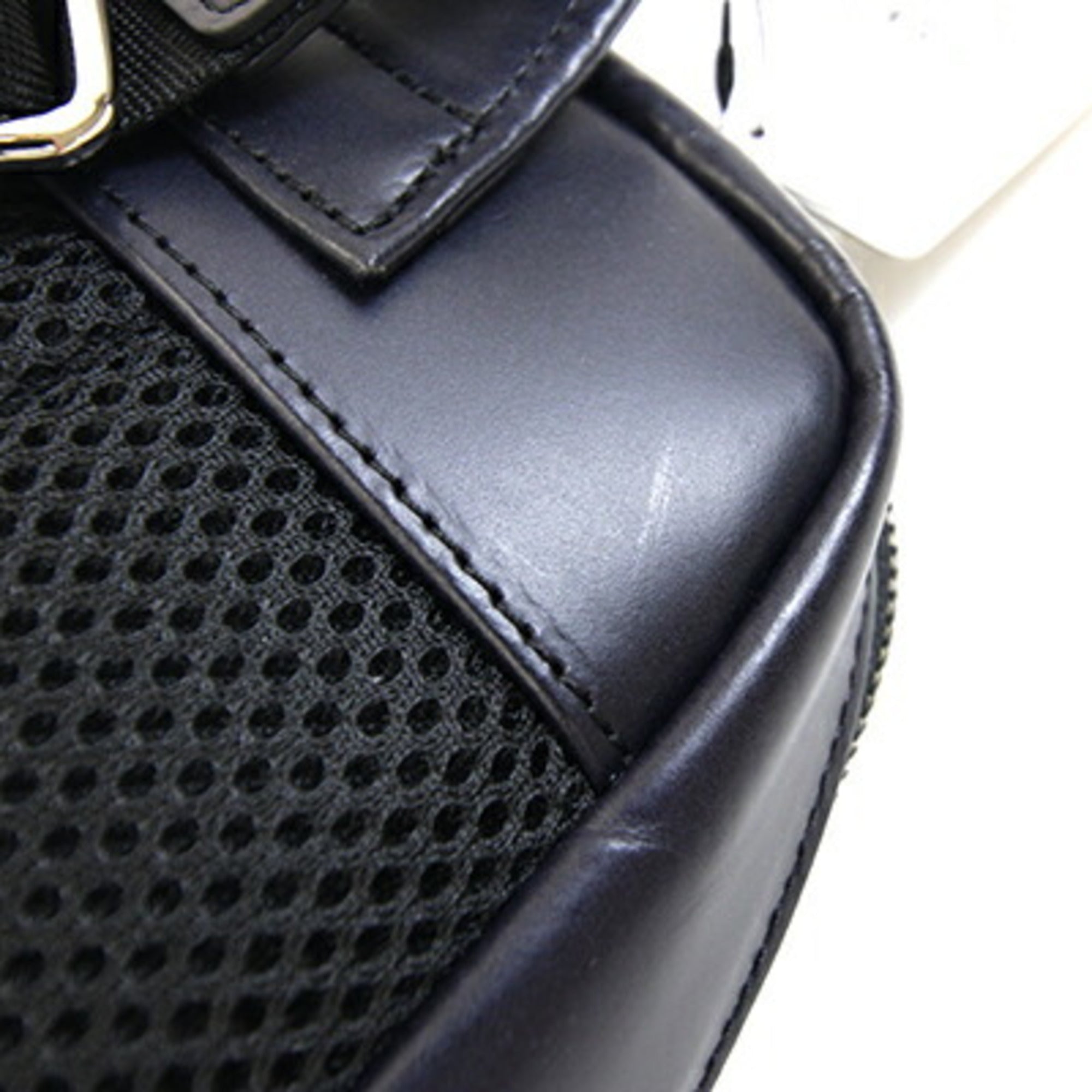 Takeo Kikuchi Black Dark Navy Leather Backpack Sling Bag (Pre-Owned)