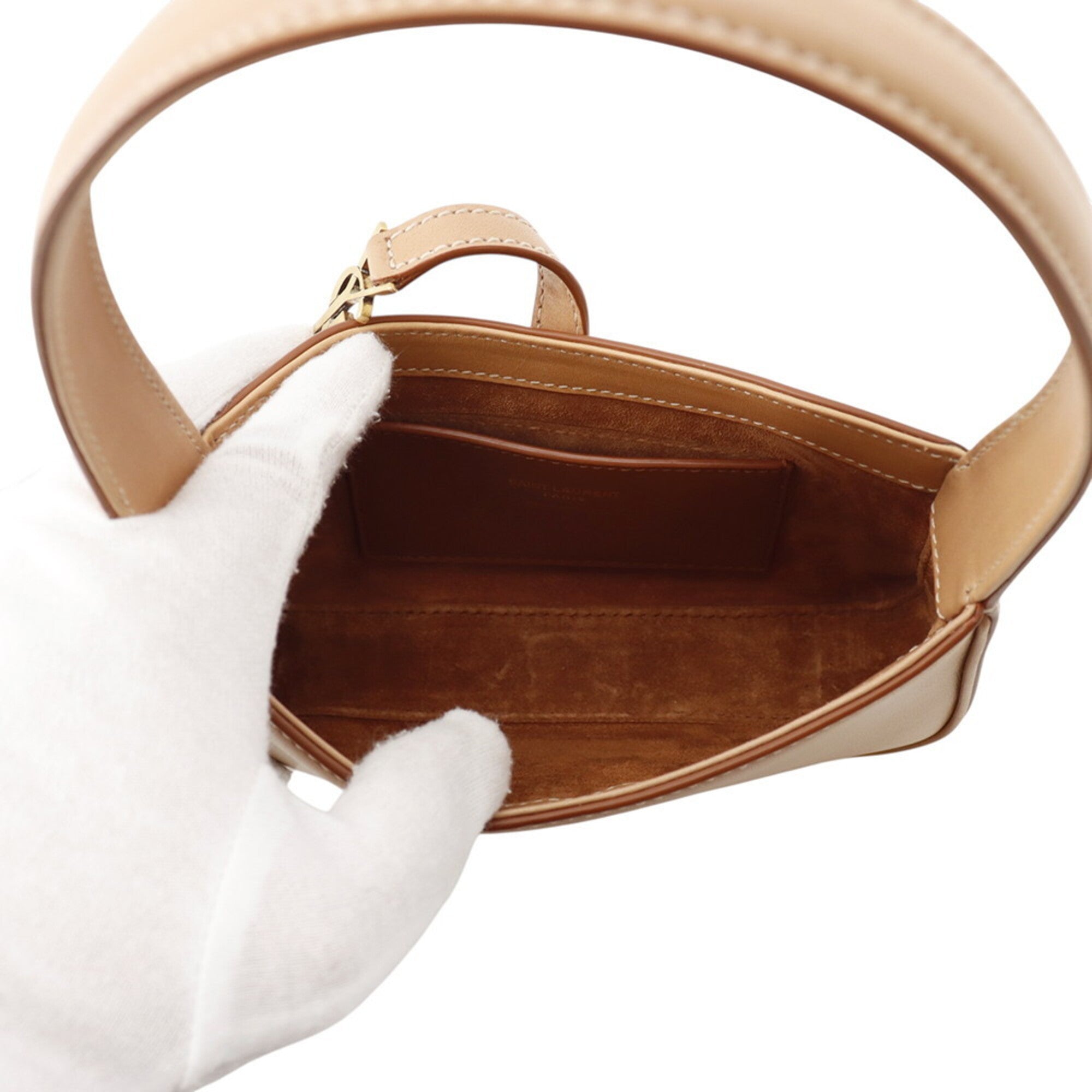 Yves Saint Laurent Beige Leather Handbag (Pre-Owned)