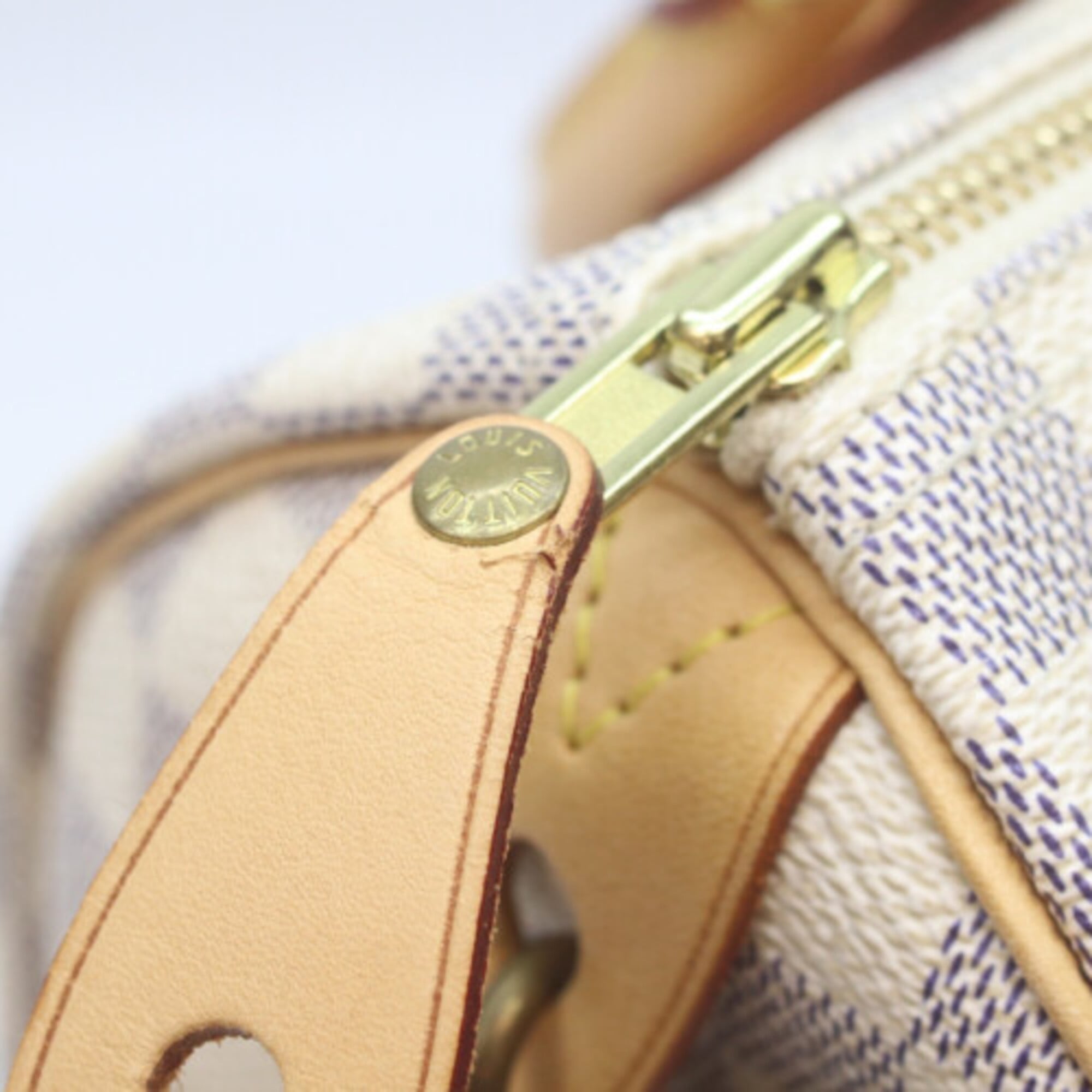 Louis Vuitton Beige Damier Azur Handbag (Pre-Owned)