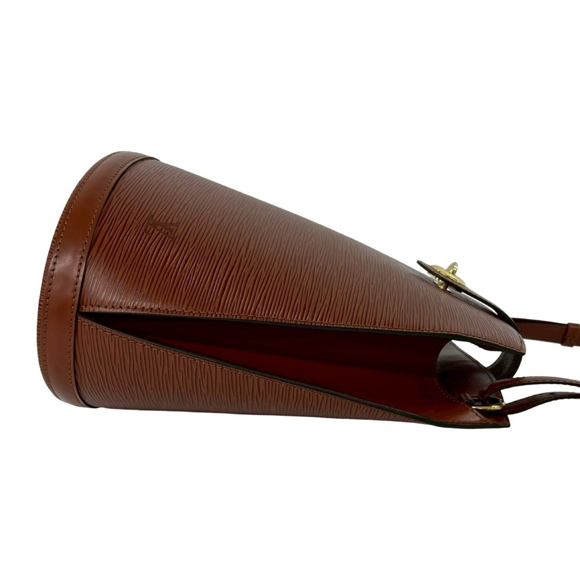Louis Vuitton Brown Leather Shoulder Bag Tote Bag (Pre-Owned)